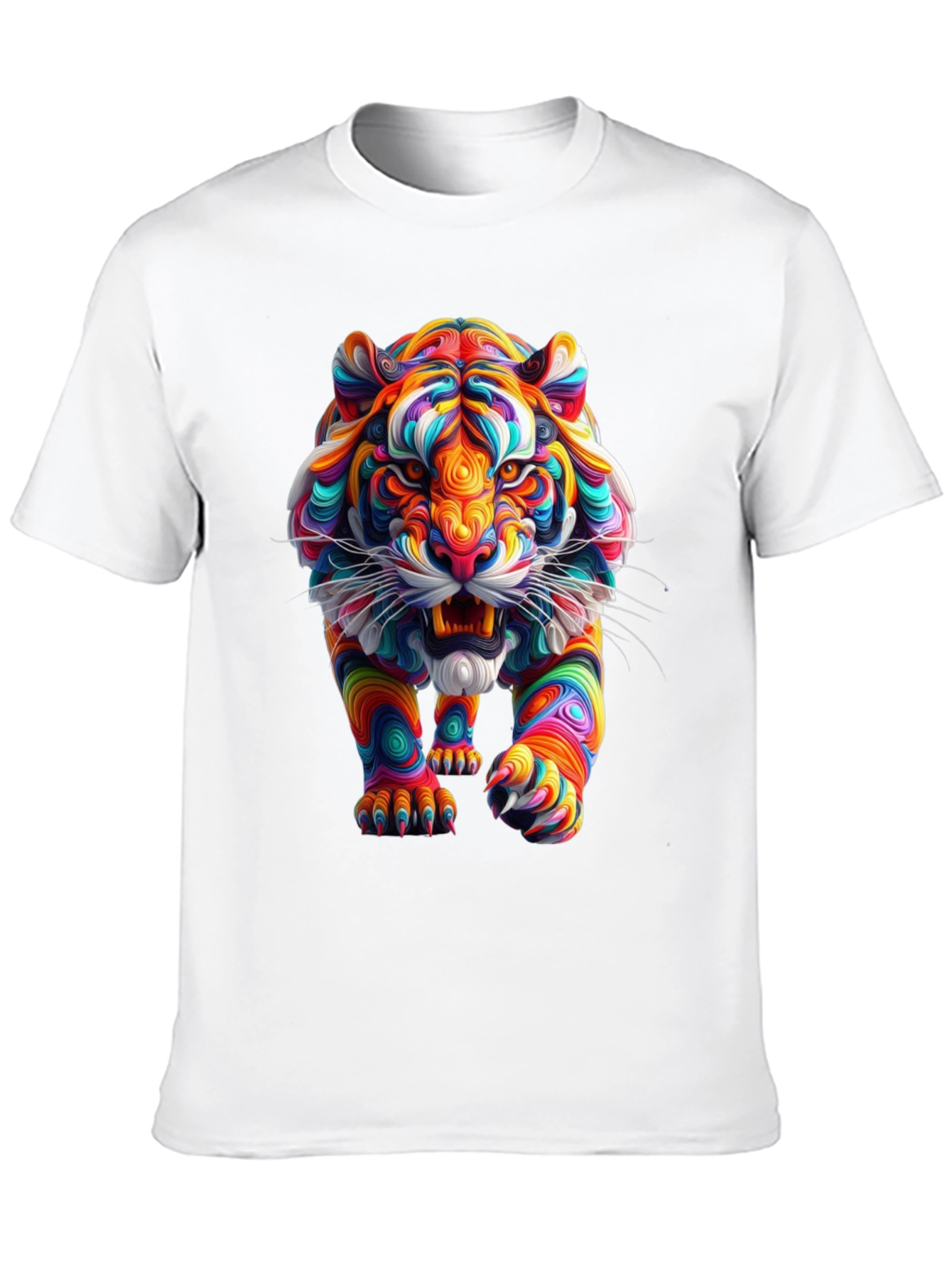 Black Vibrant Tiger Graphic Tee - Bold Style view 10