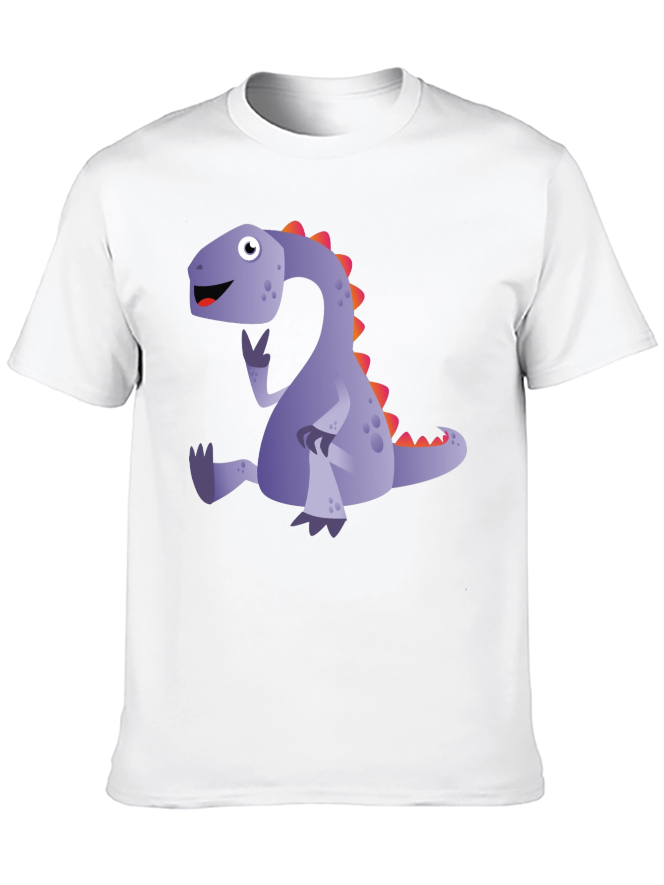 Black Cartoon Dinosaur T-Shirt - Black view 10