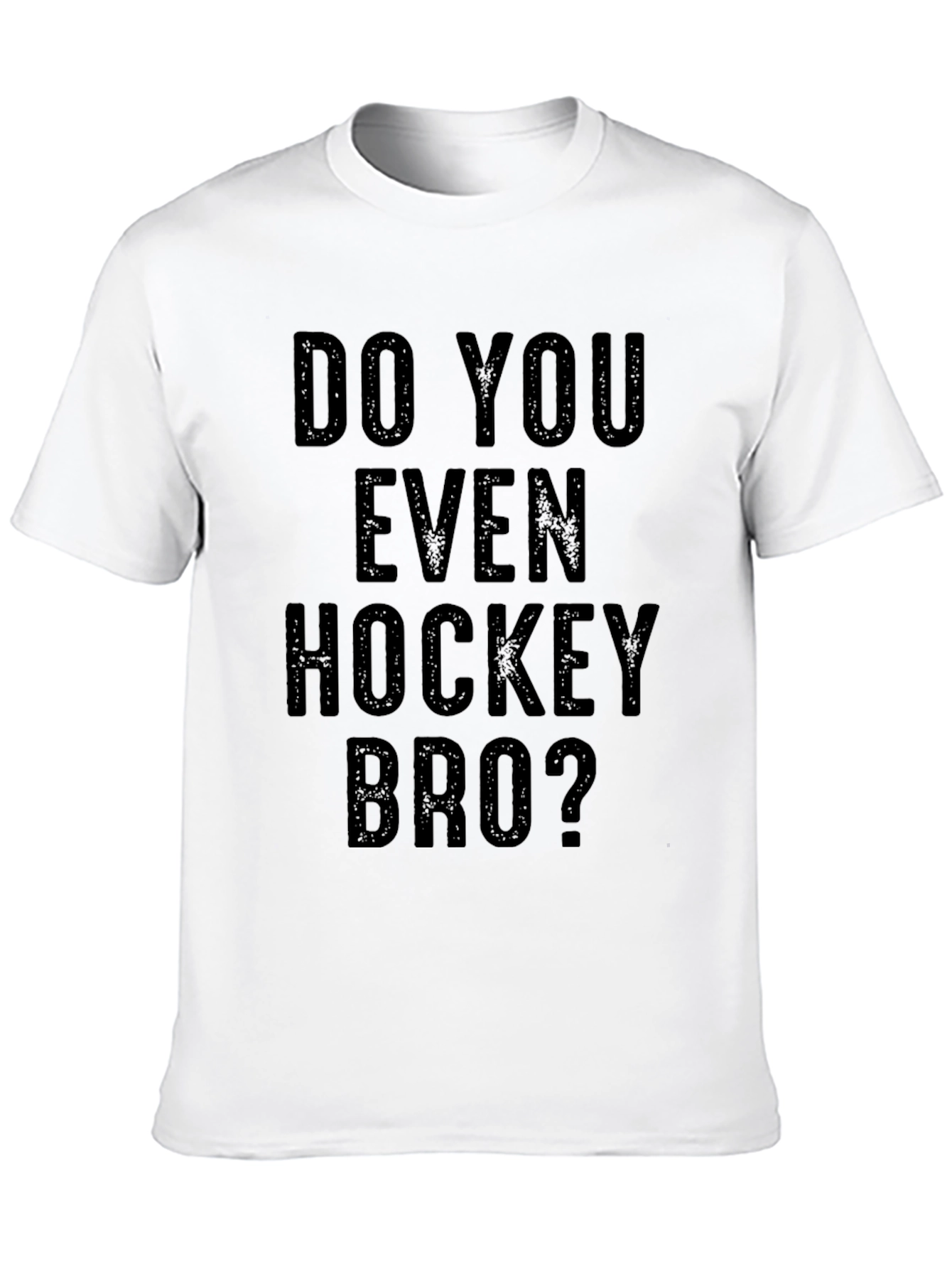 Black Do You Even Hockey Bro? Black Graphic Tee view 10