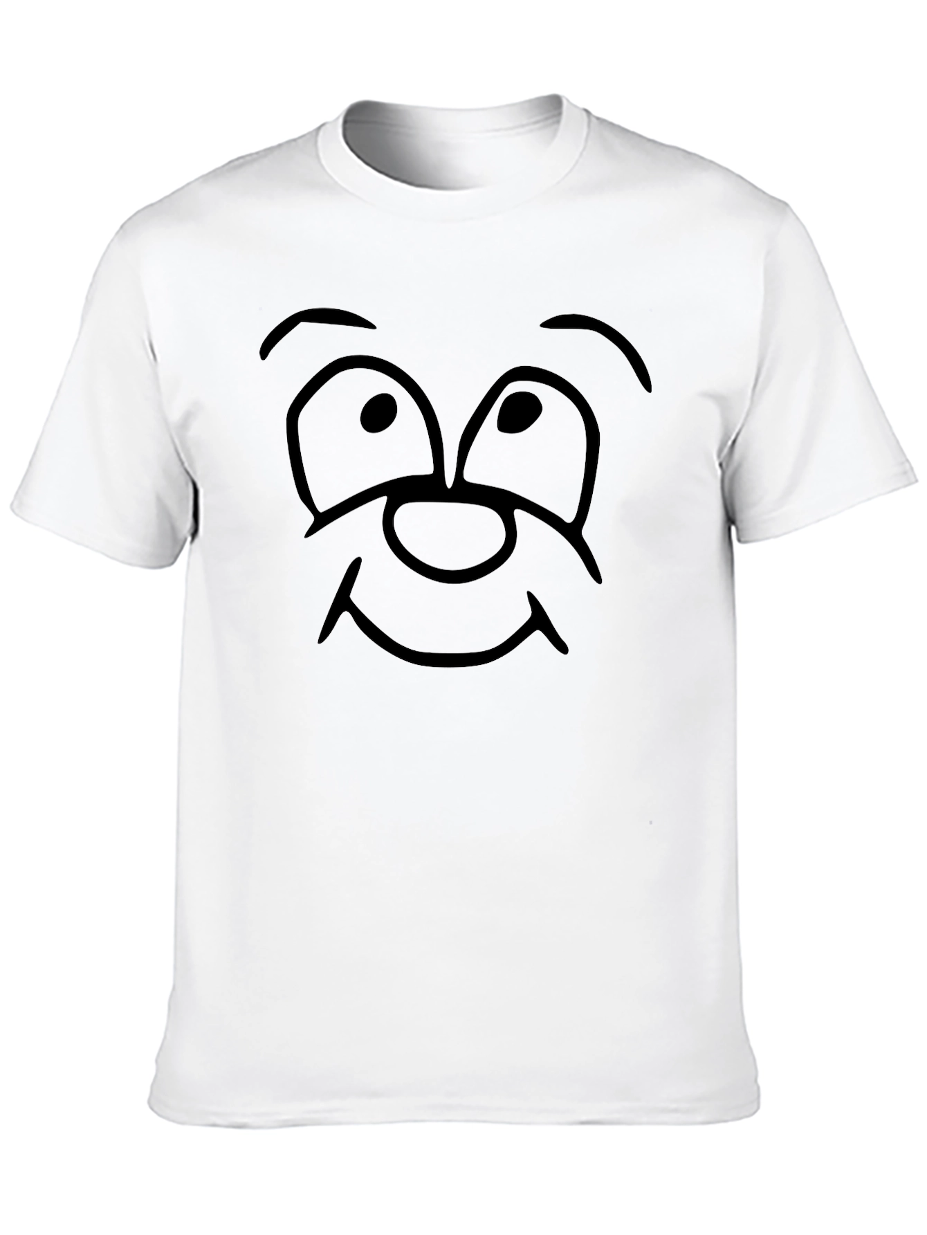 Black Cartoon Face Graphic Black T-Shirt view 10