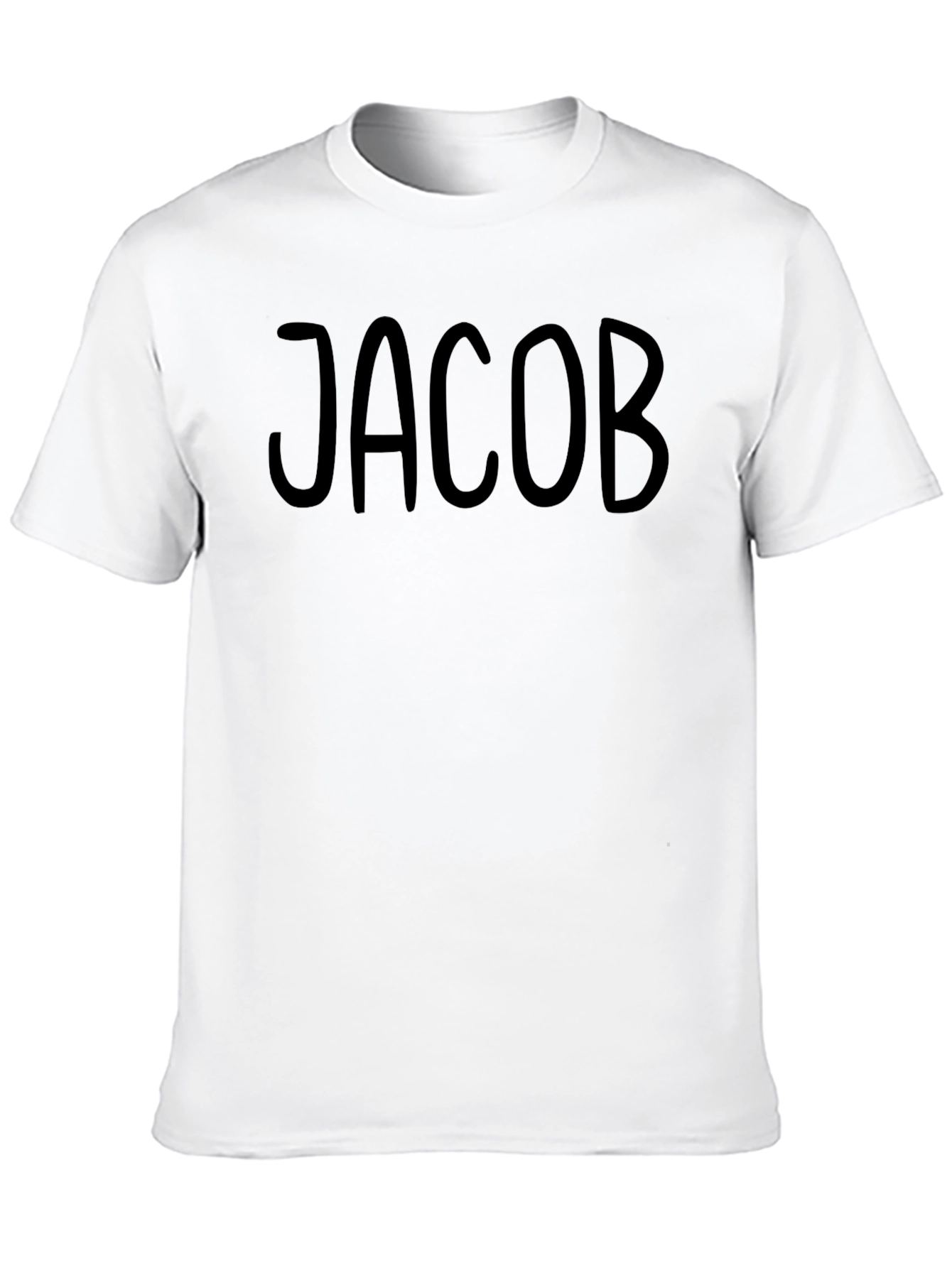 Black Personalized "JACOB" Black T-Shirt view 10