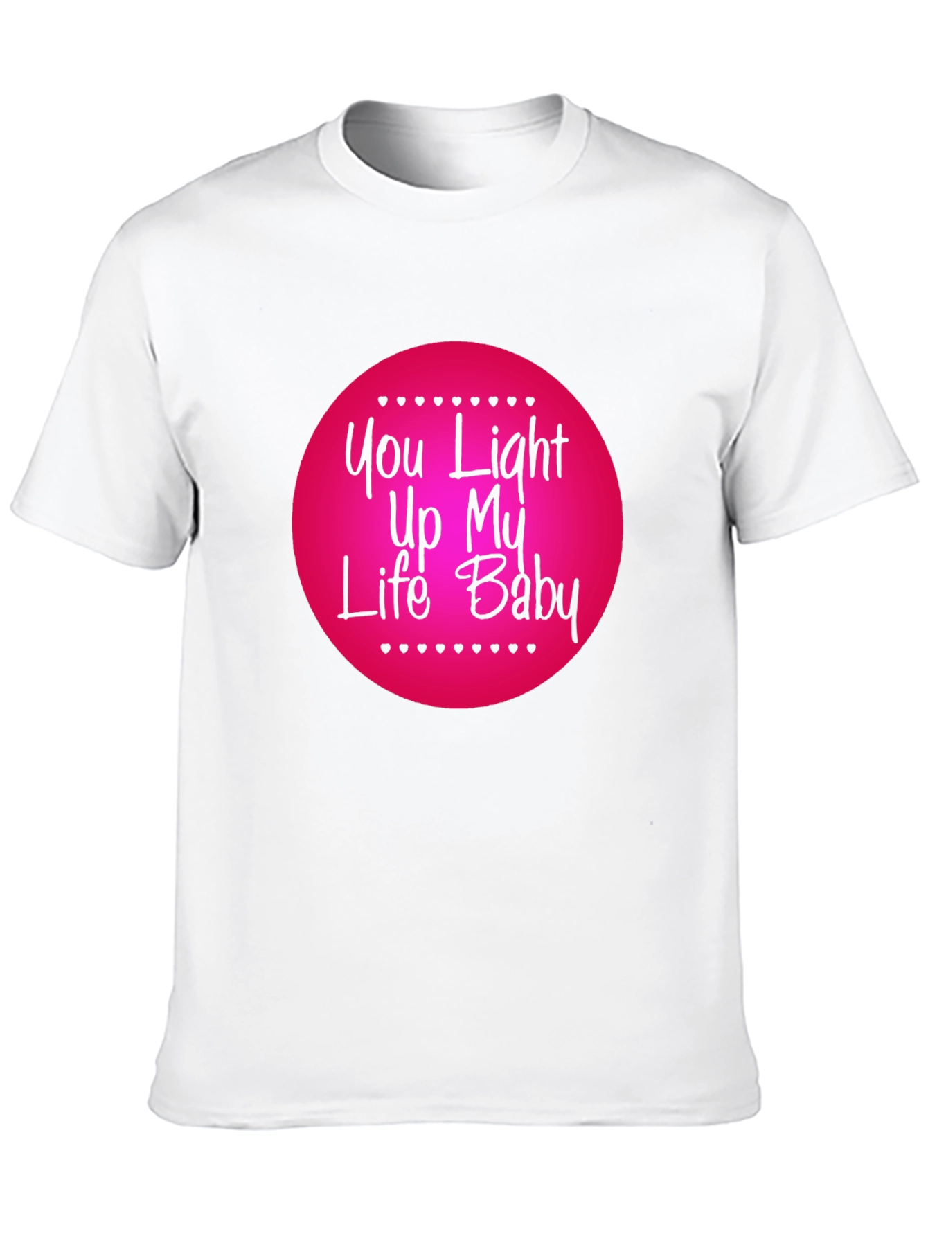 Black You Light Up My Life Baby T-Shirt - Romantic Graphic Tee view 10
