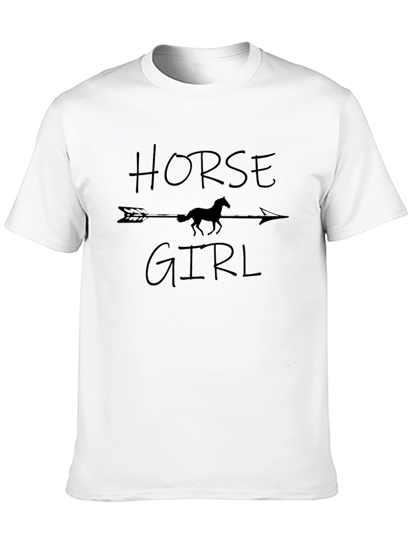 Black Horse Girl Graphic T-Shirt - Black view 10