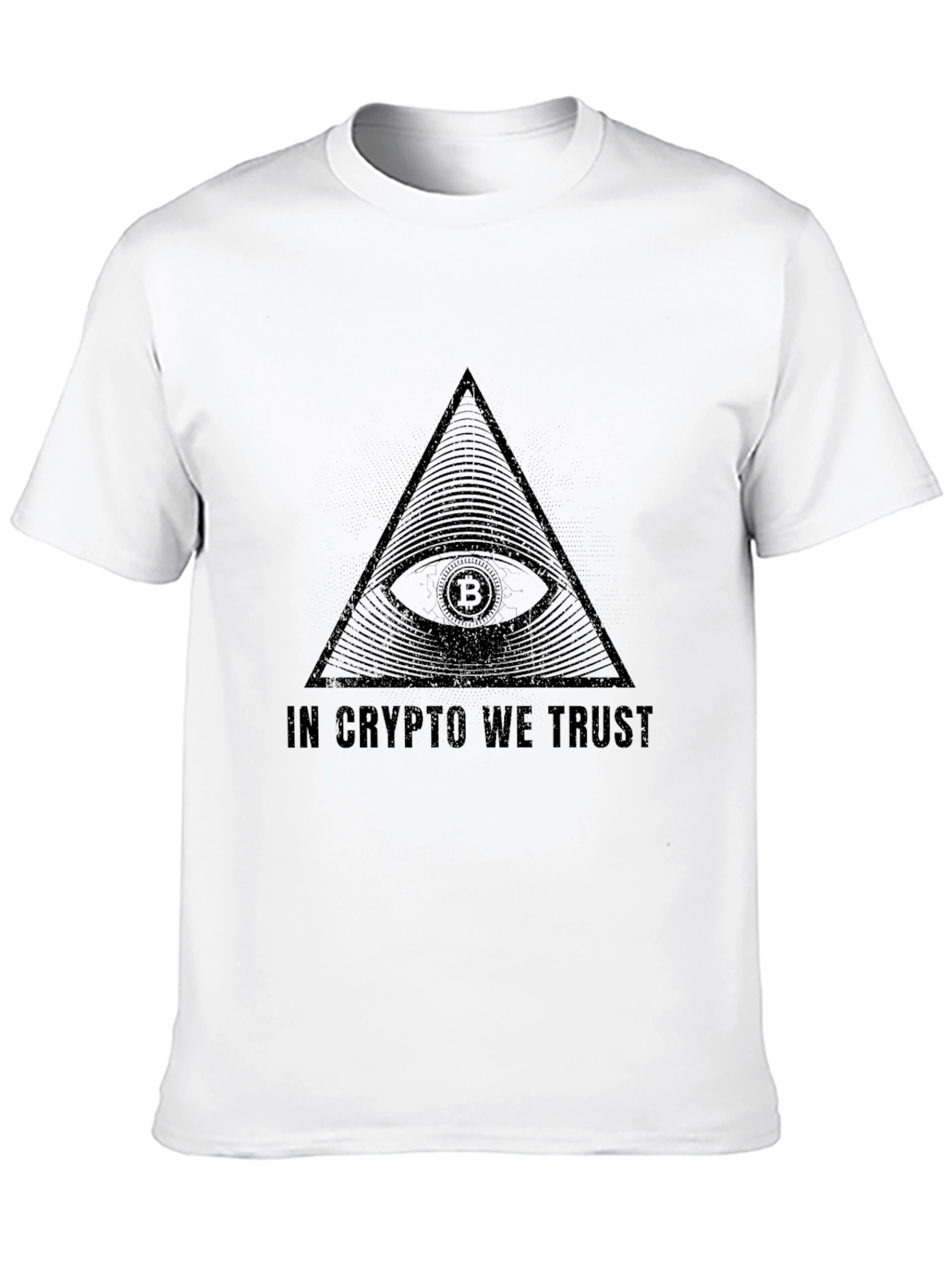 Black In Crypto We Trust T-Shirt, Bitcoin All Seeing Eye Tee view 10