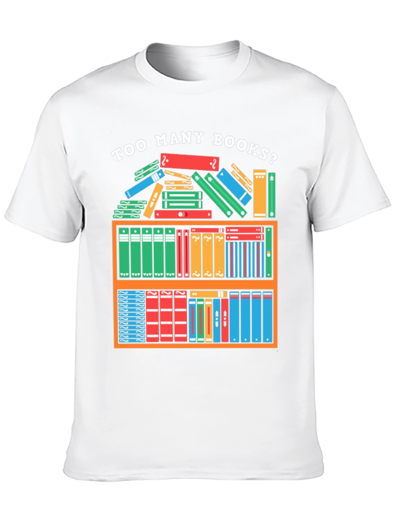 Black Too Many Books T-Shirt - Reader Gift view 10