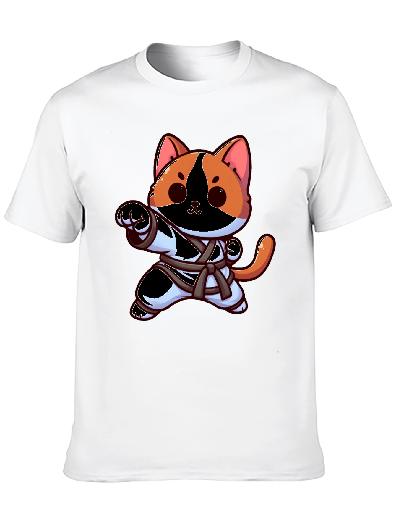 Black Karate Cat T-Shirt - Funny Martial Arts Kitten Tee view 10