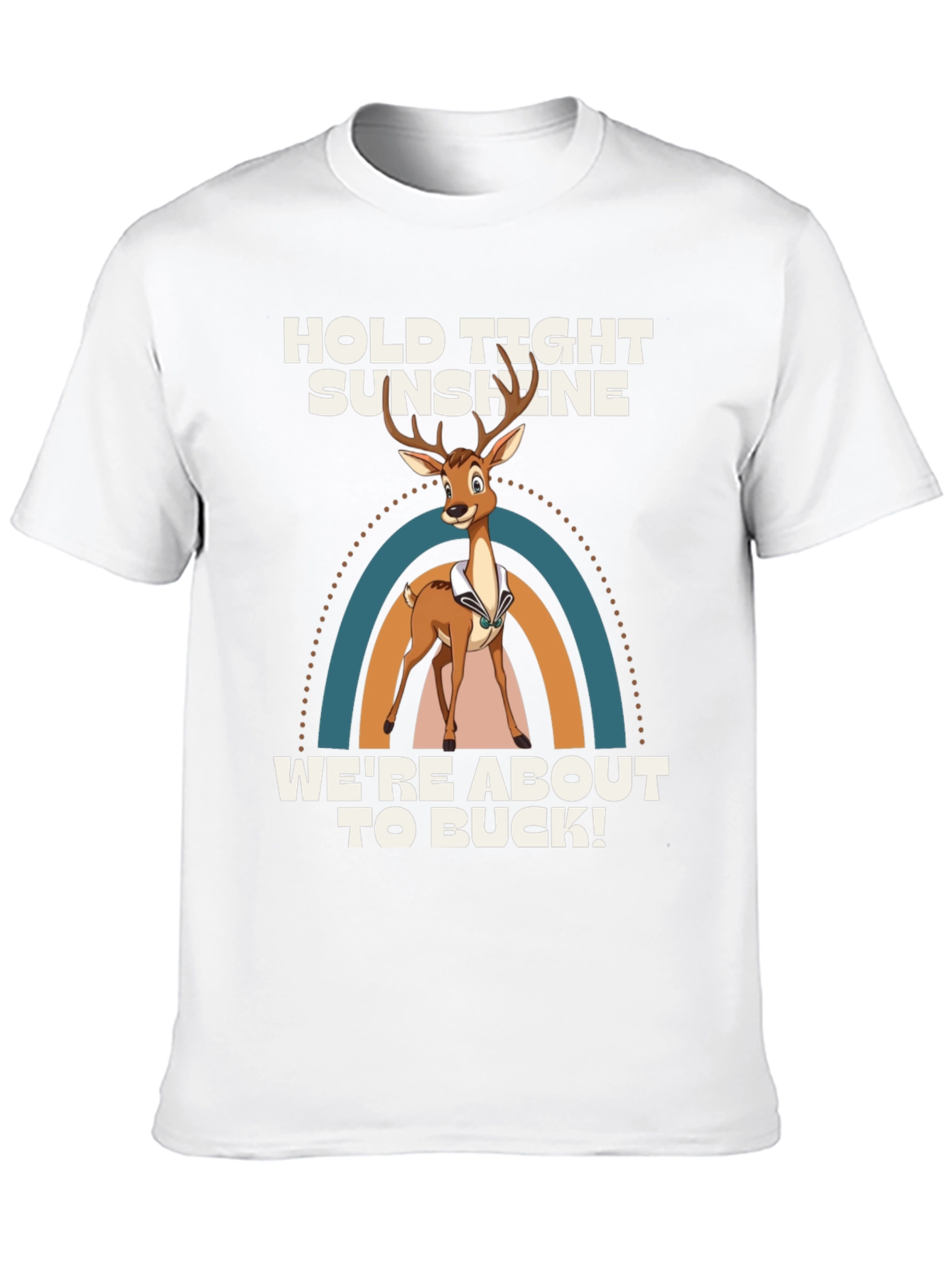 Black Hold Tight Sunshine Deer Graphic T-Shirt view 10