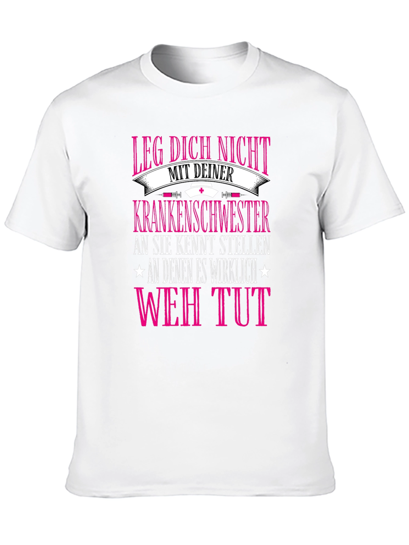 Black Nurse Warning T-Shirt - Leg Dich Nicht view 10