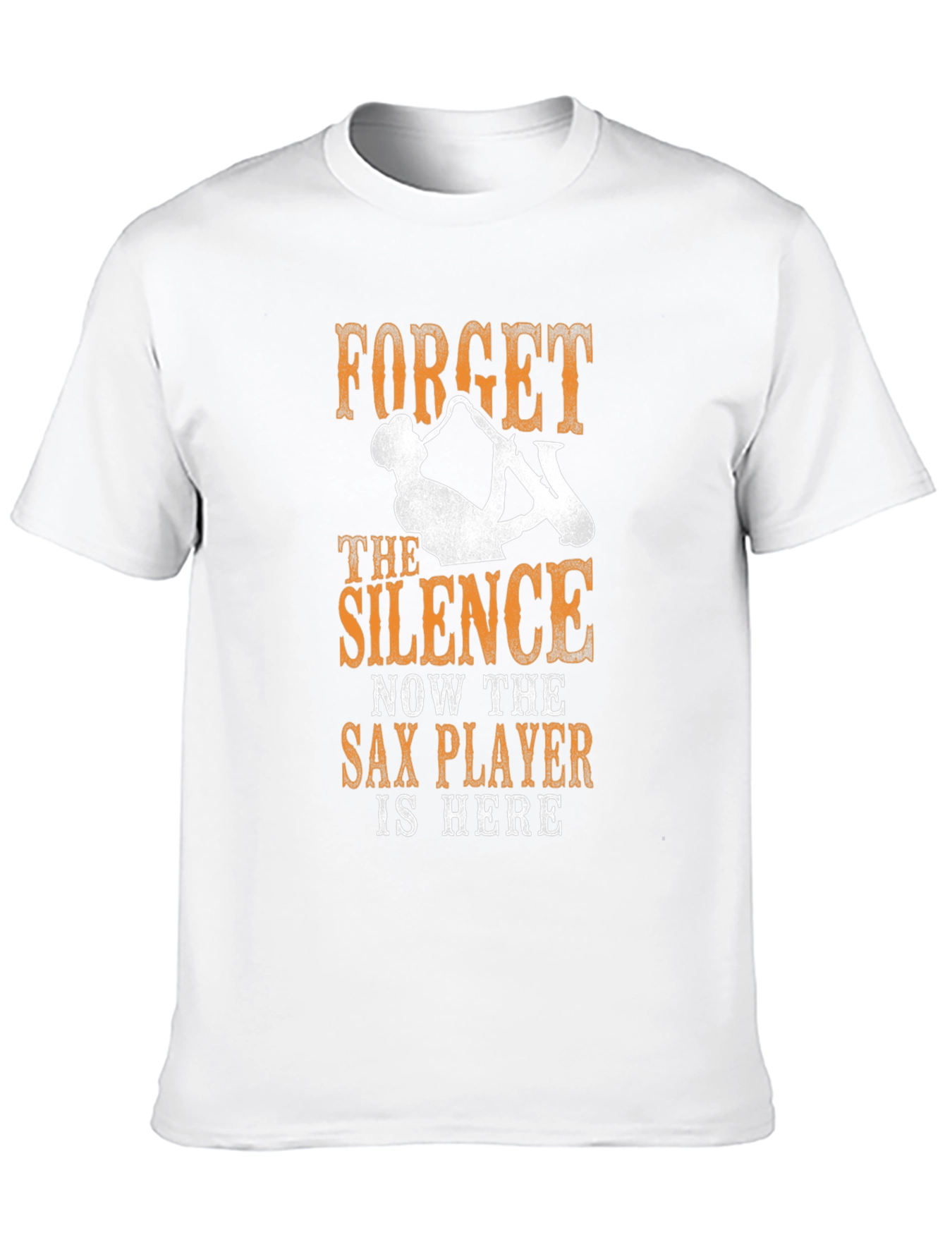Black Forget The Silence Saxophone T-Shirt view 10