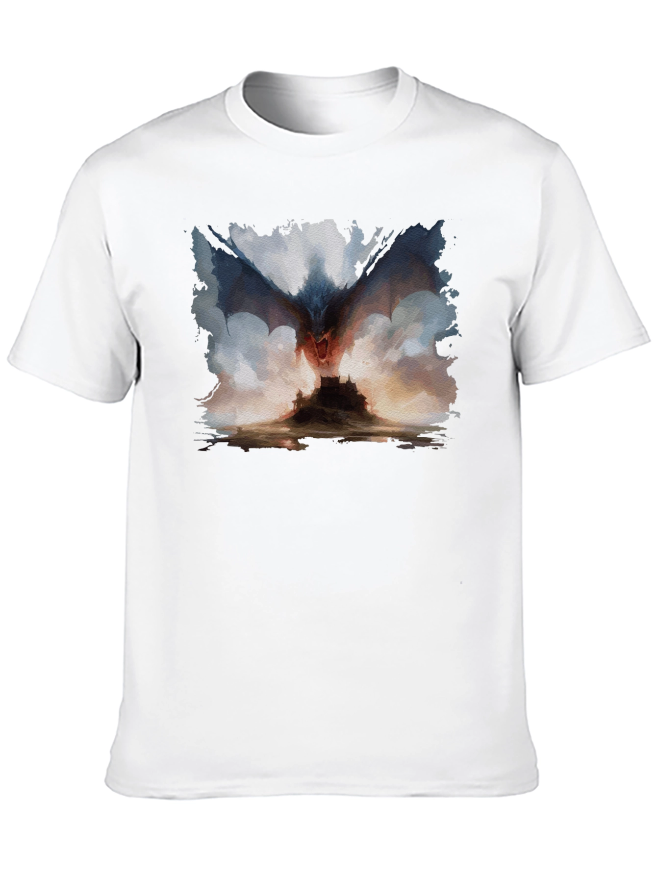 Black Dragon Castle Graphic Tee - Men's Black T-Shirt view 10