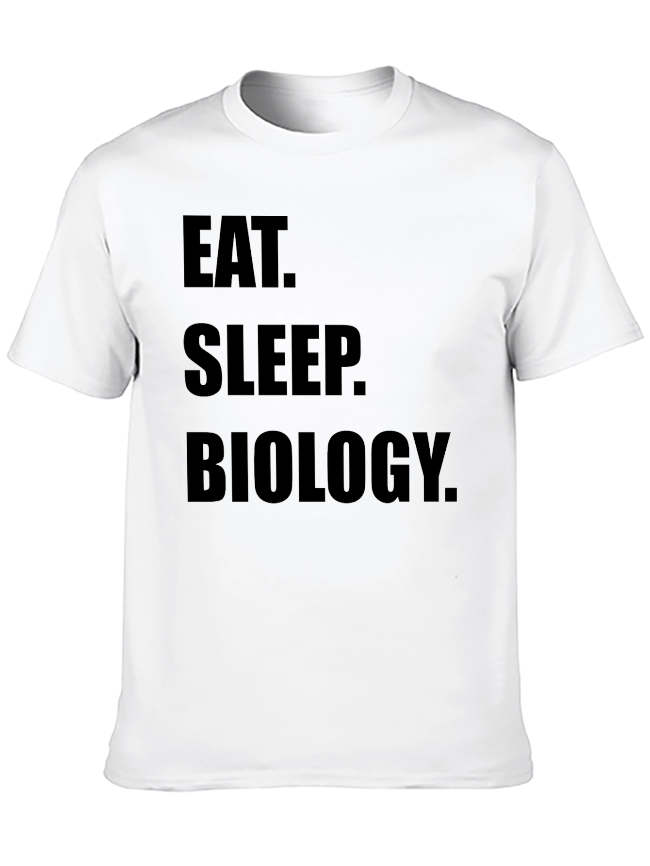 Black Eat Sleep Biology T-Shirt - Black Cotton Tee view 10