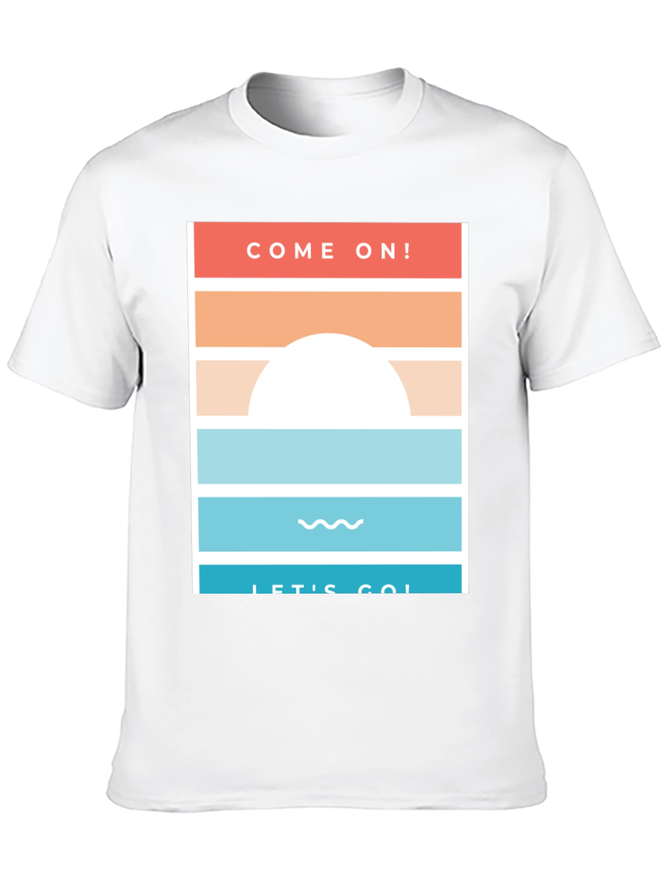 Black Come On! Let's Go! Black Graphic T-Shirt view 10