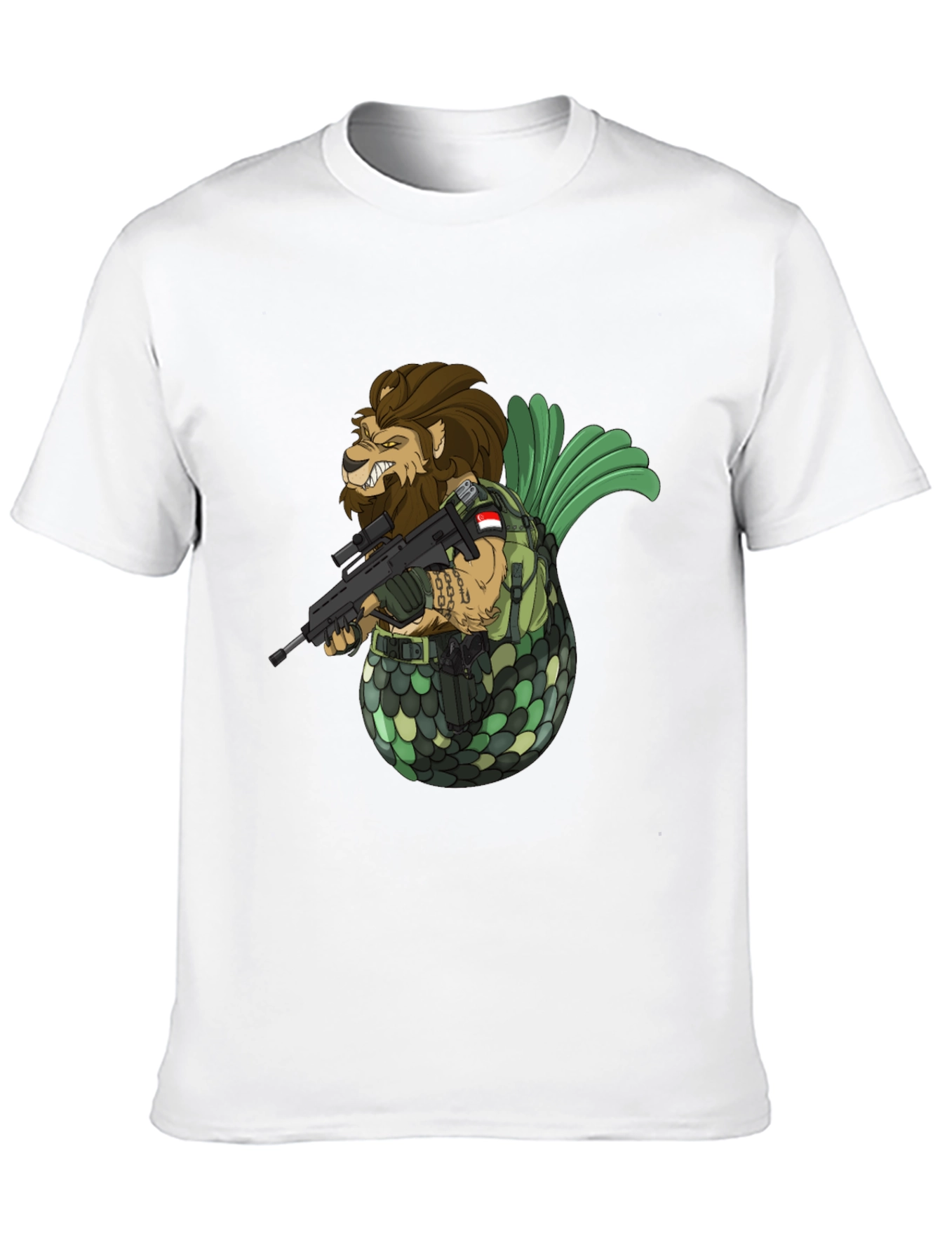 Black Lion Fish Camo T-Shirt view 10