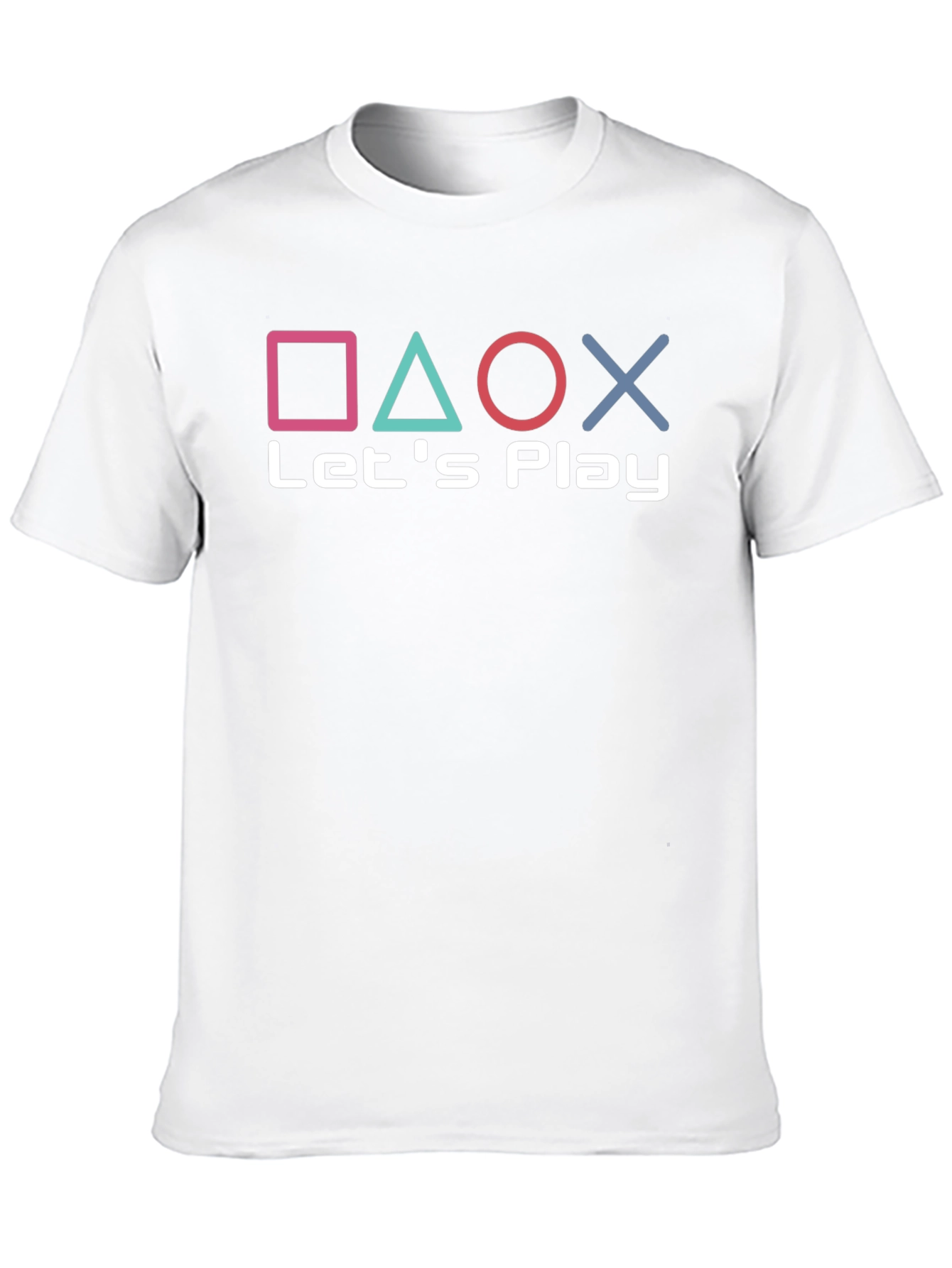 Black Let's Play Gaming Tee - Playstation Inspired Design view 10