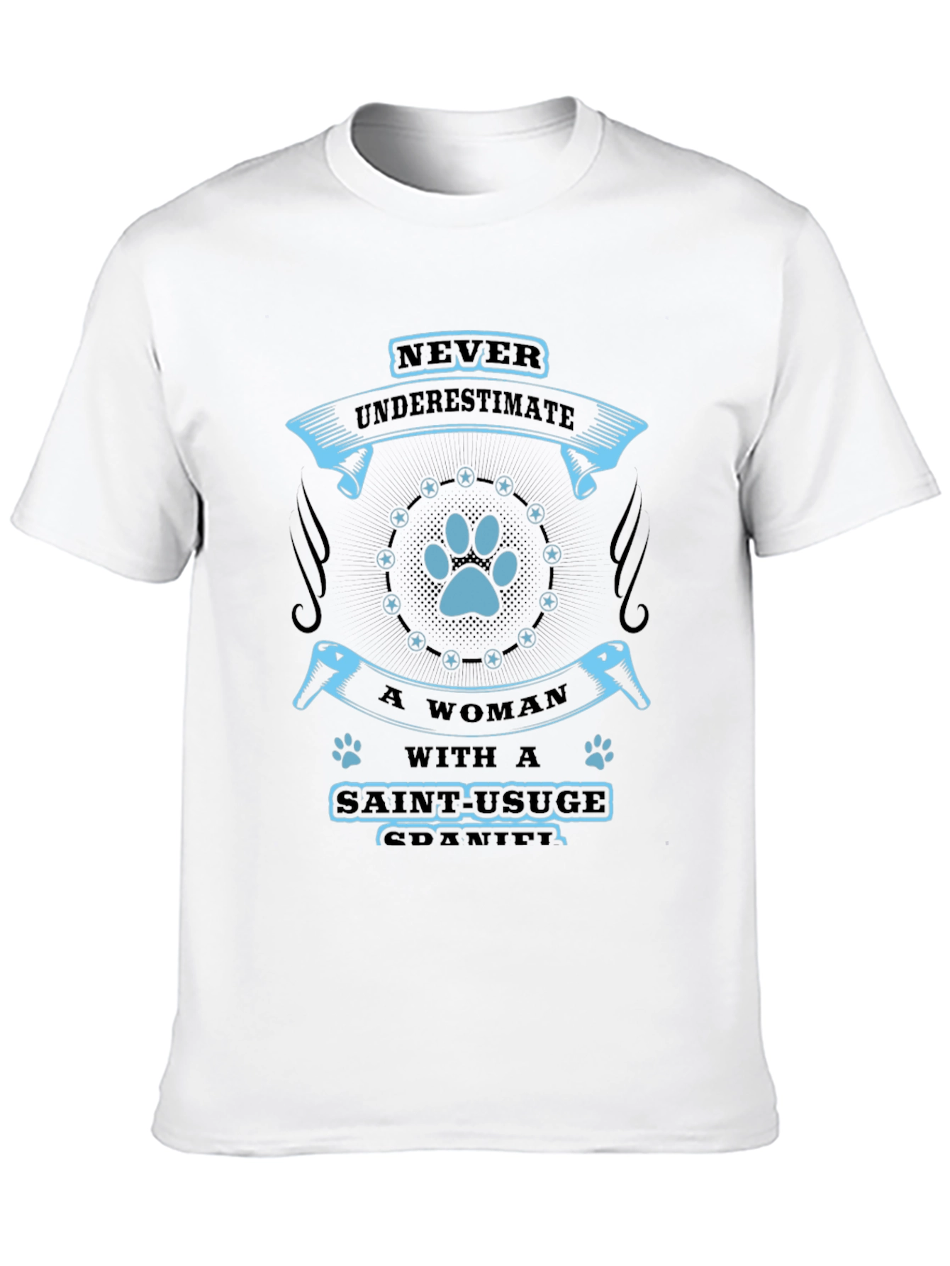 Black Saint-Usuge Spaniel Women's T-Shirt view 10