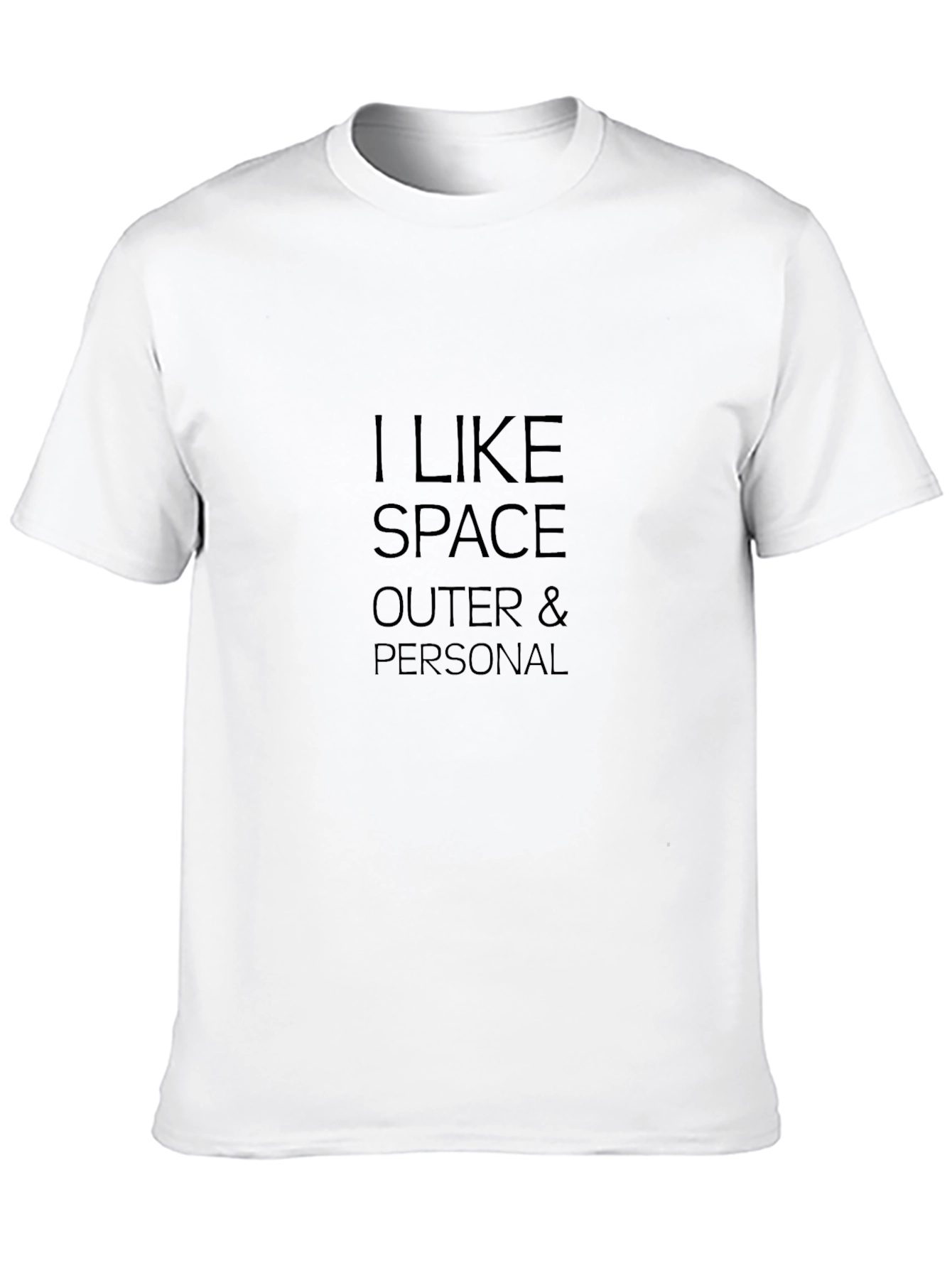 Black I Like Space T-Shirt - Outer & Personal Black Tee view 10
