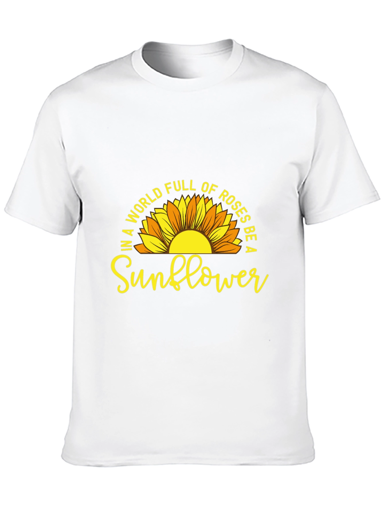 Black Be a Sunflower Graphic T-Shirt - Positive Vibes view 10