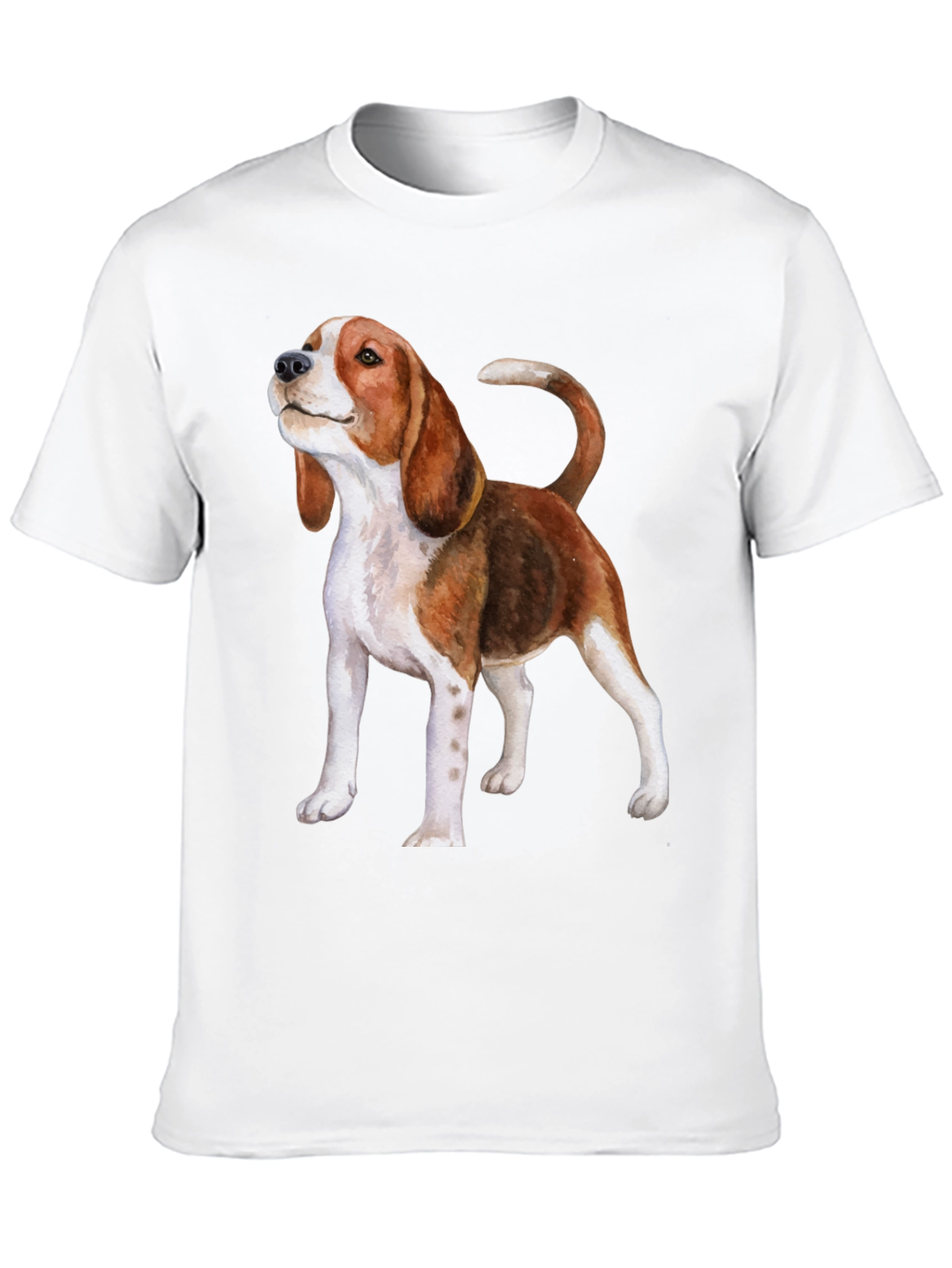 Black Beagle Dog Graphic Print Black T-Shirt view 10