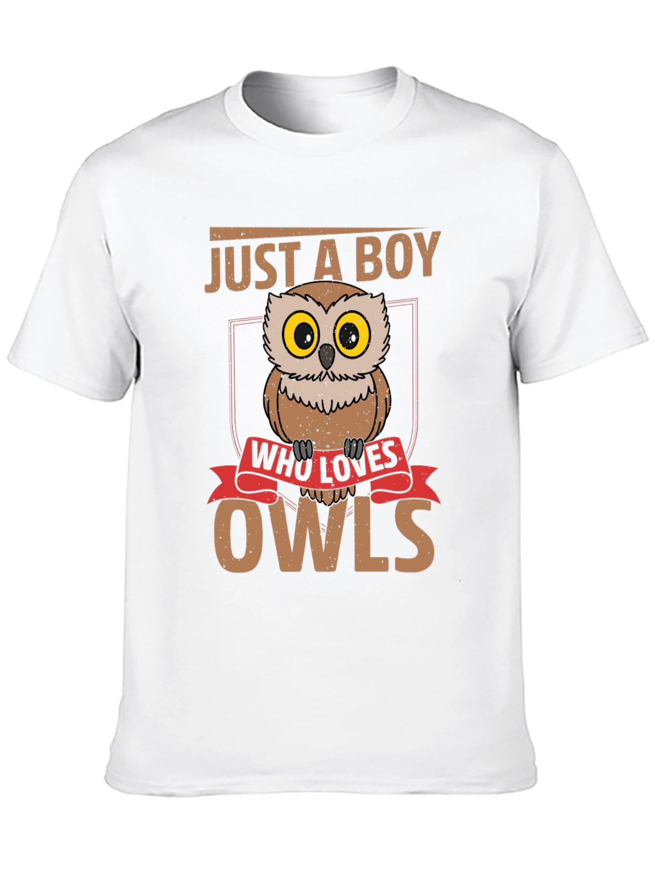 Black Just A Boy Who Loves Owls T-Shirt view 10