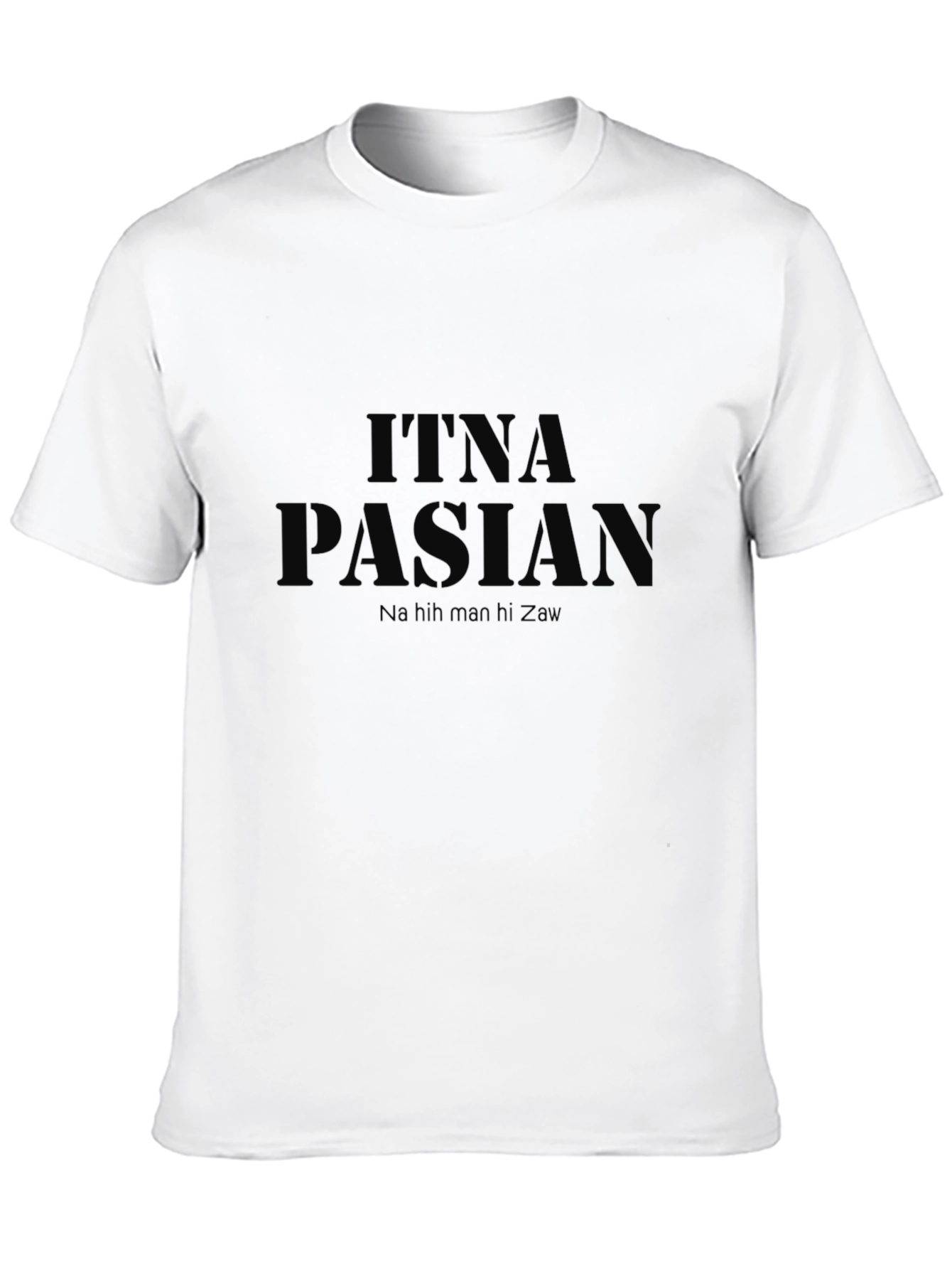 Black Itna Pasian Graphic T-Shirt - Trendy Casual Wear view 10