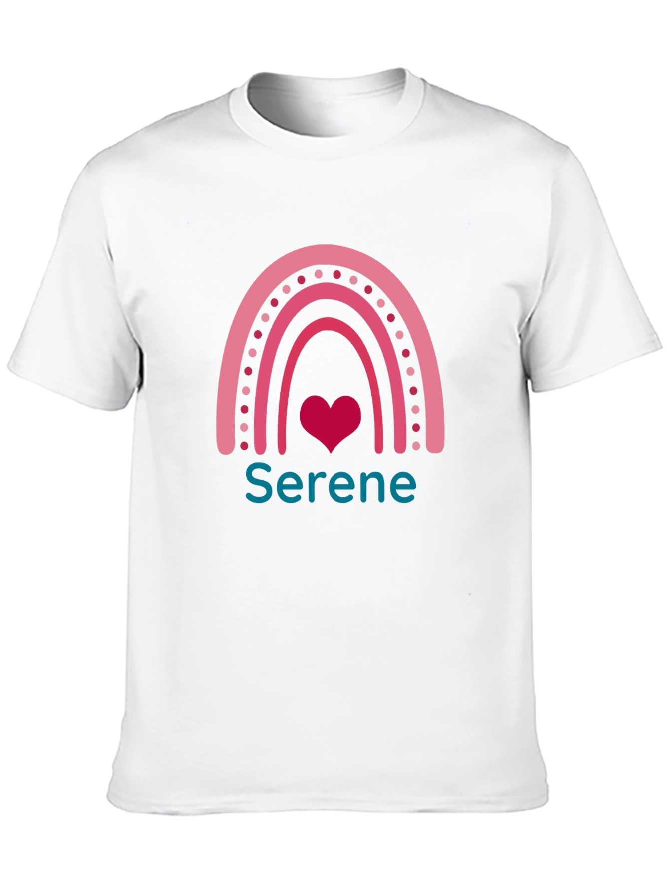 Black Serene Rainbow Heart Graphic Tee - Unisex view 10