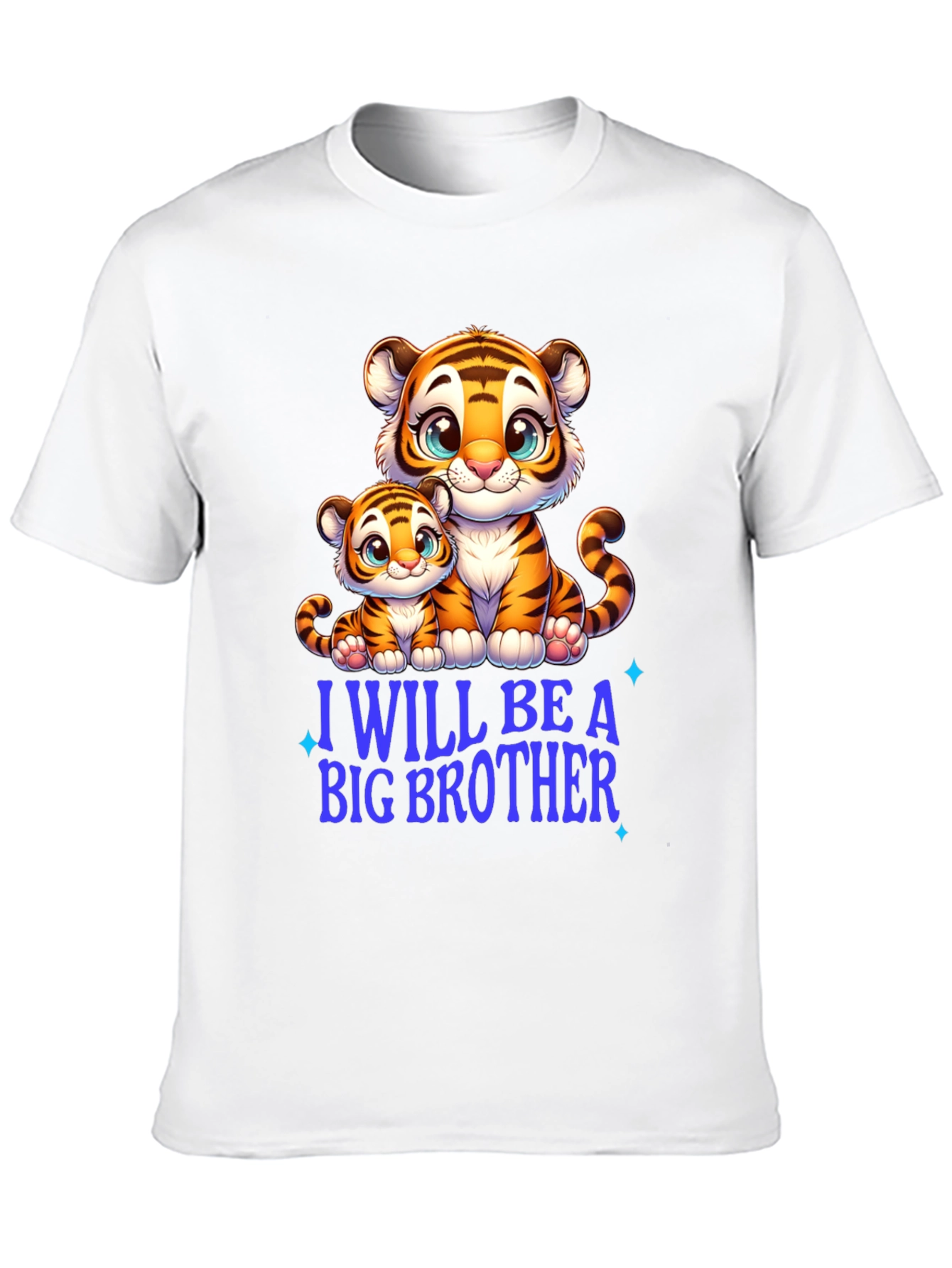 Black I Will Be A Big Brother Tiger Tee view 10