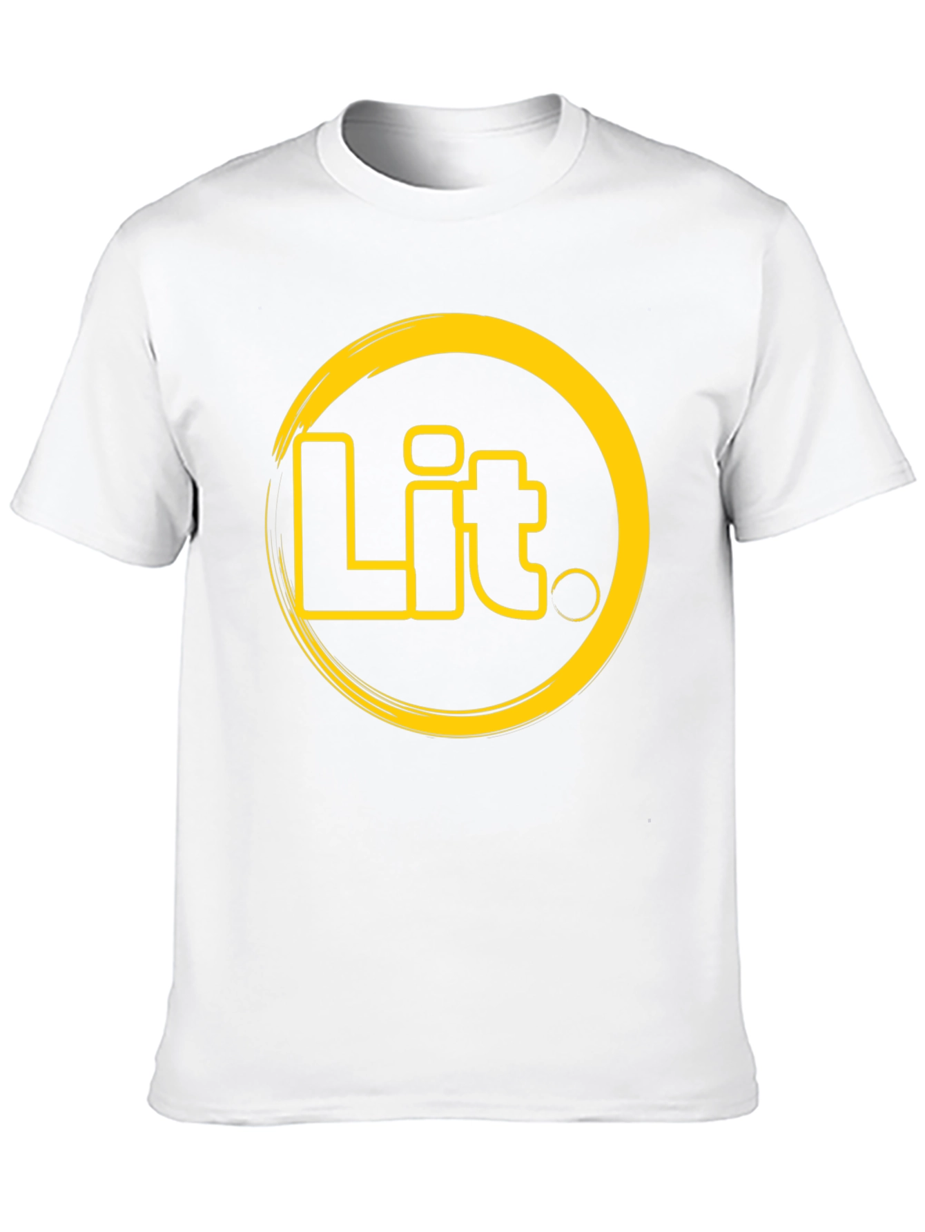 Black Lit T-Shirt - Black Crew Neck Graphic Tee view 10