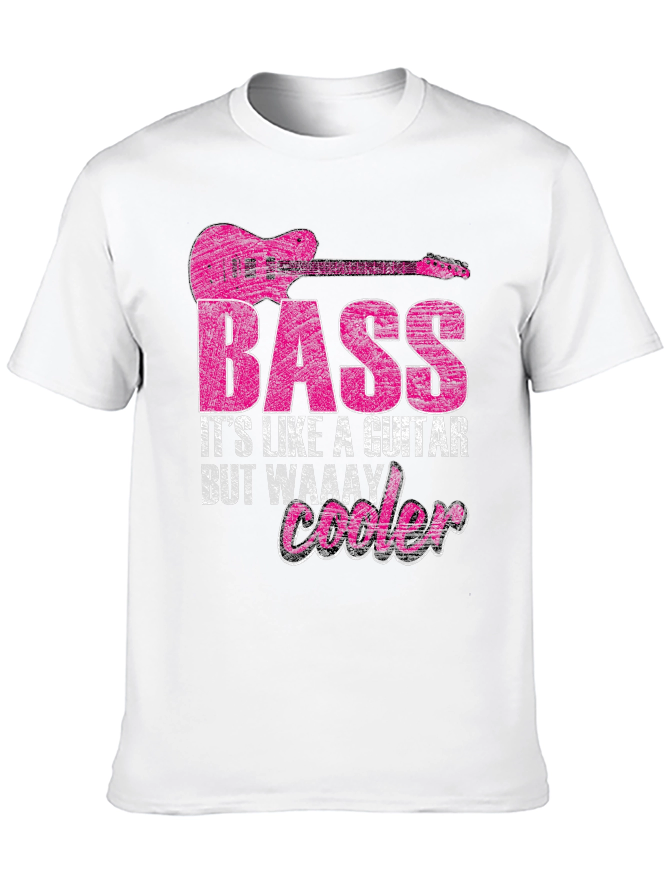 Black Bass Guitar T-Shirt - It's Like a Guitar, But Cooler! view 10