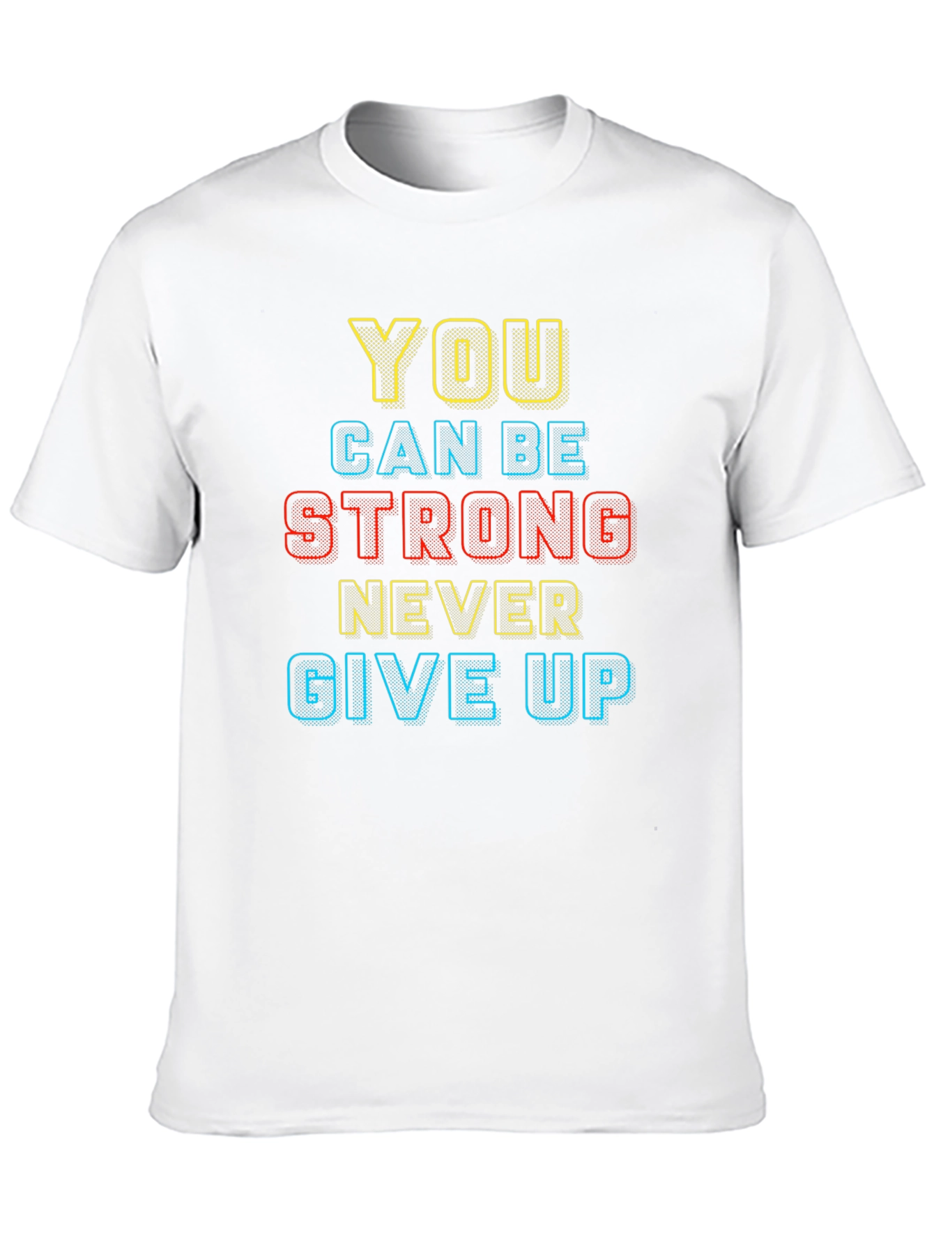 Black Motivational Black T-Shirt: You Can Be Strong view 10
