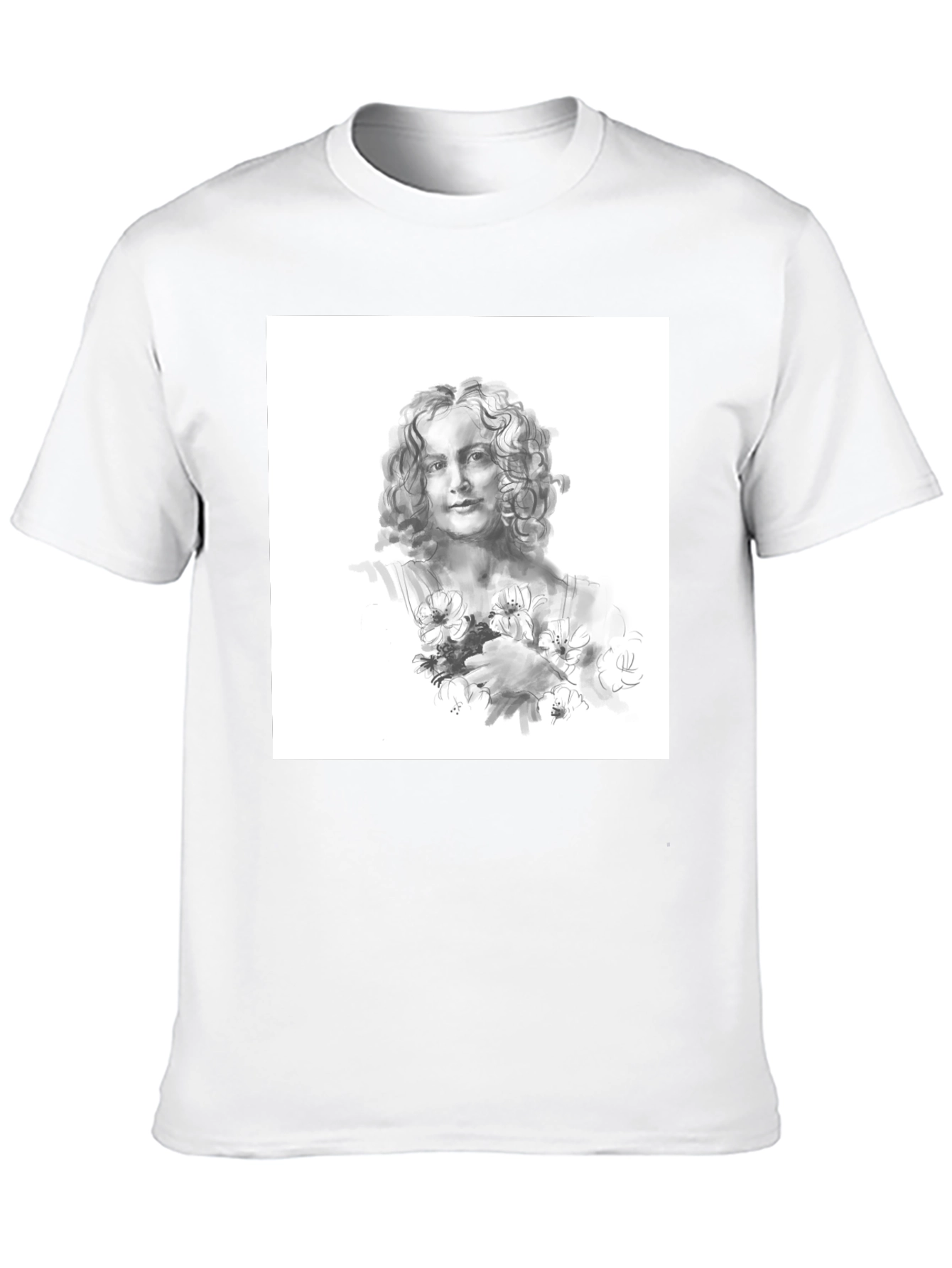 Black Artistic Woman Portrait Black T-Shirt view 10