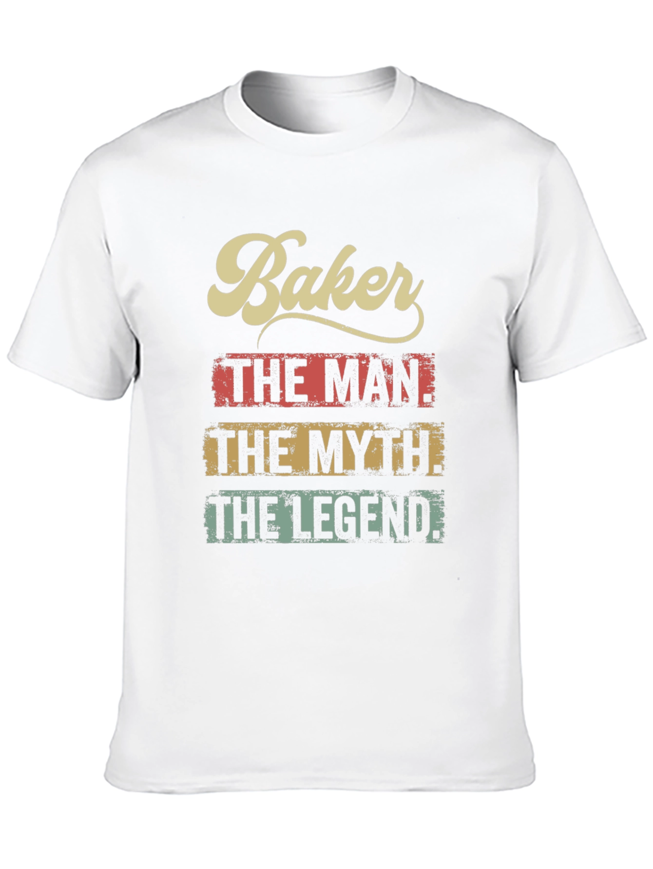 Black Baker The Man, The Myth, The Legend T-Shirt view 10