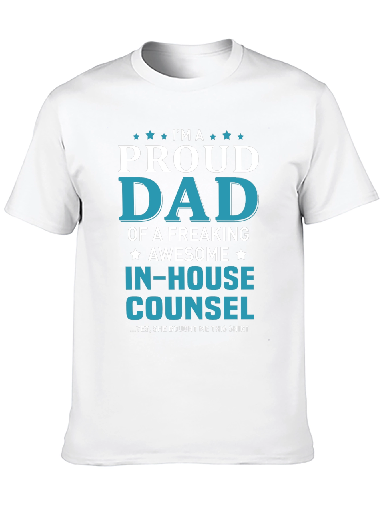 Black Proud Dad In-House Counsel Graphic T-Shirt view 10