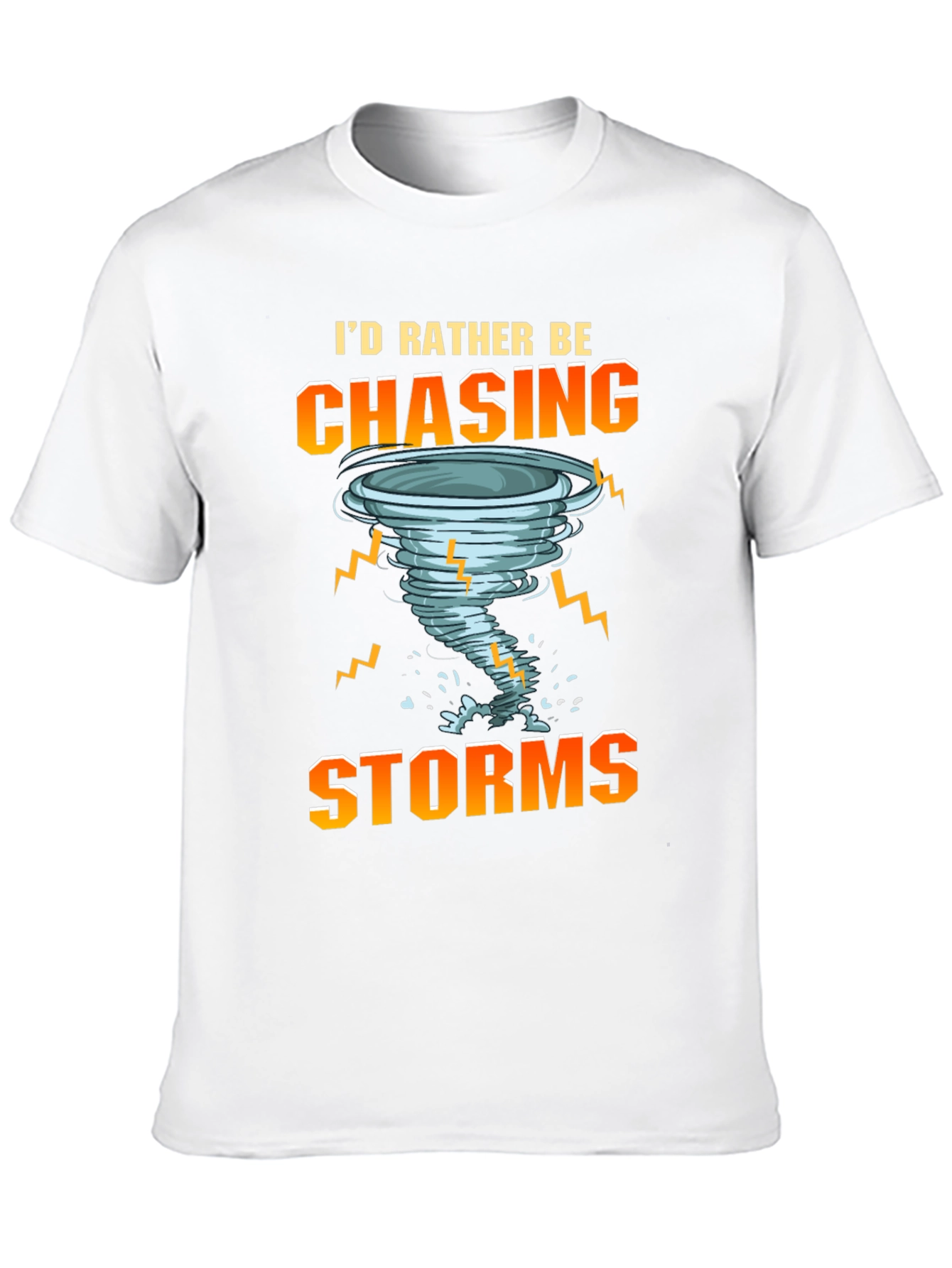 Black Storm Chaser T-Shirt: I'd Rather Be Chasing Storms view 10