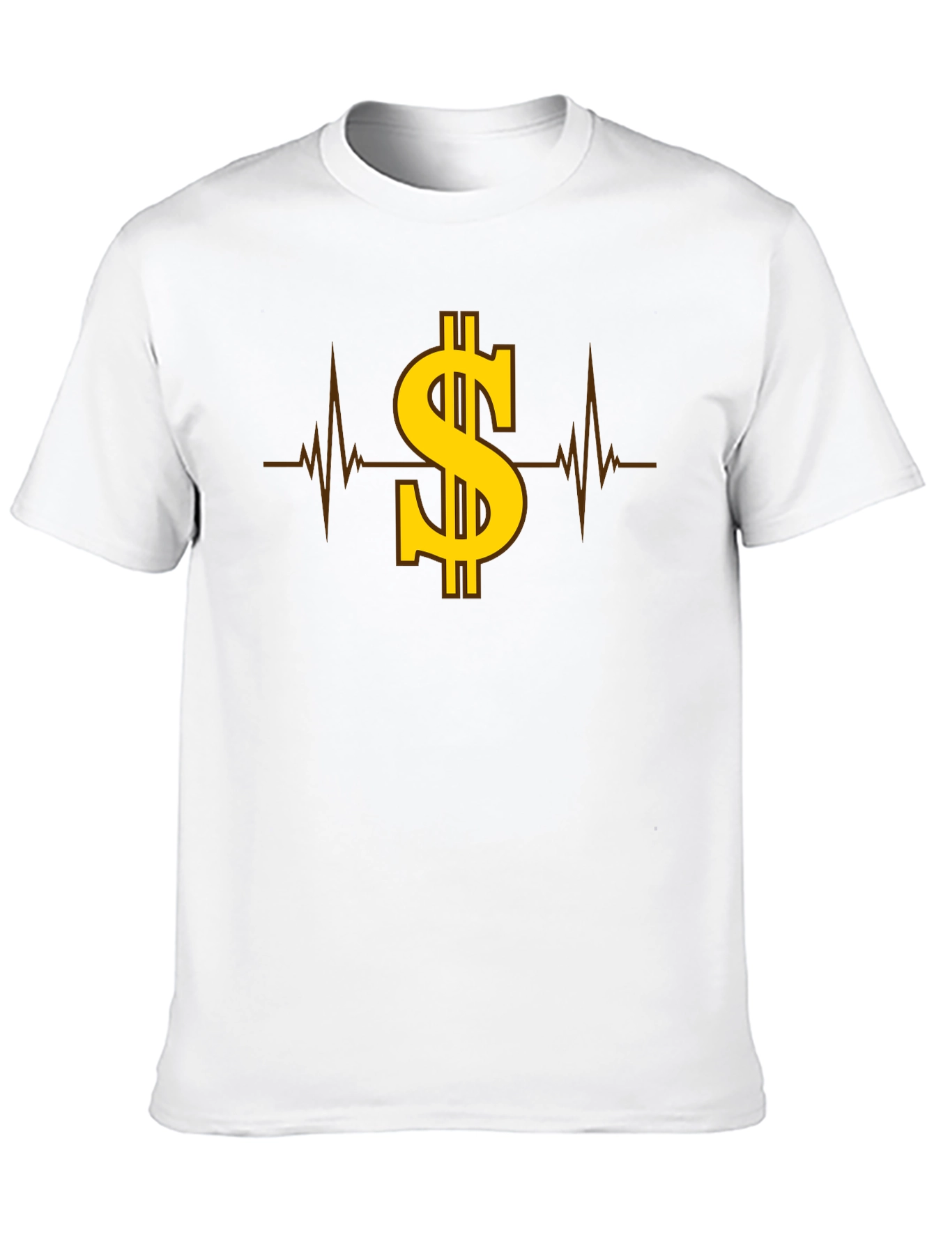 Black Dollar Heartbeat T-Shirt - Stylish Graphic Tee for Men view 10