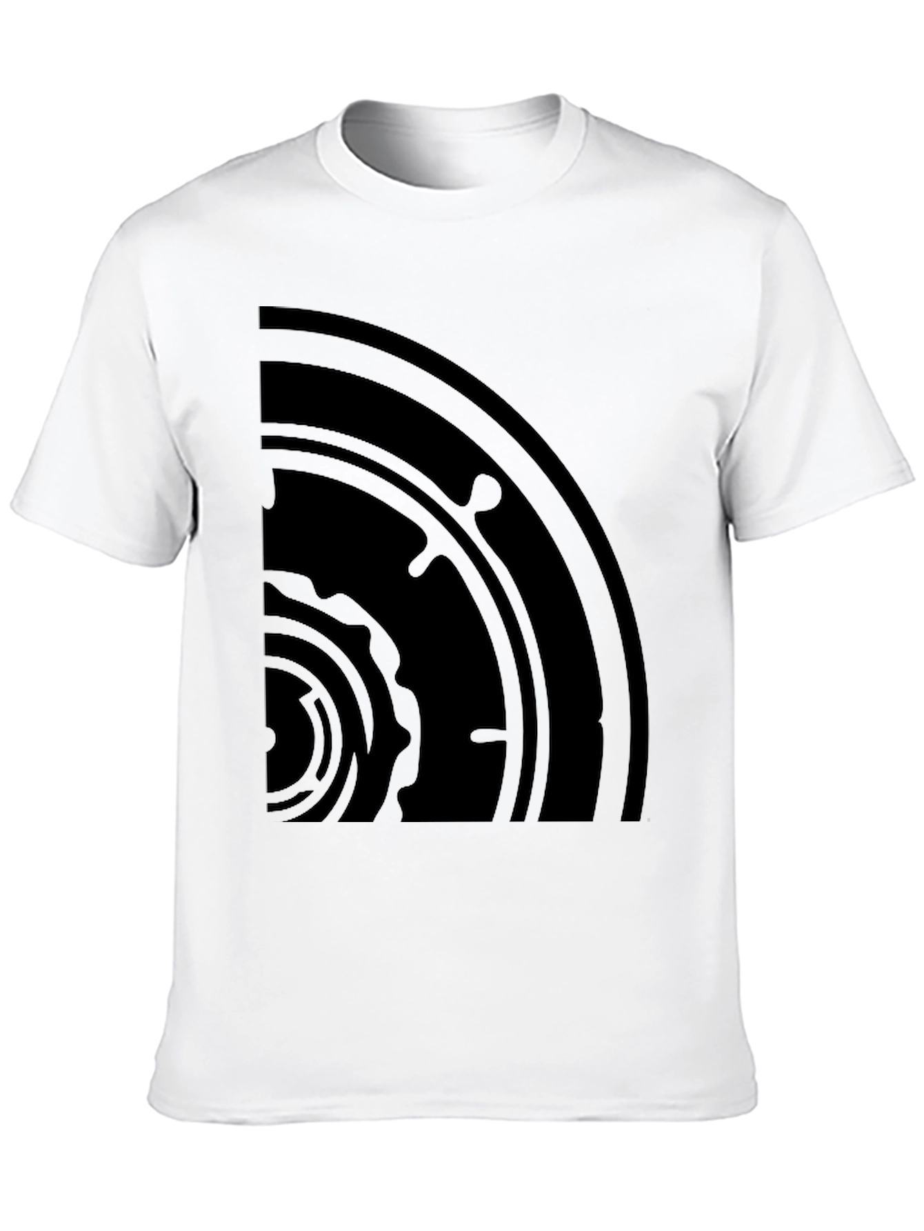 Black Abstract Graphic Black T-Shirt view 10