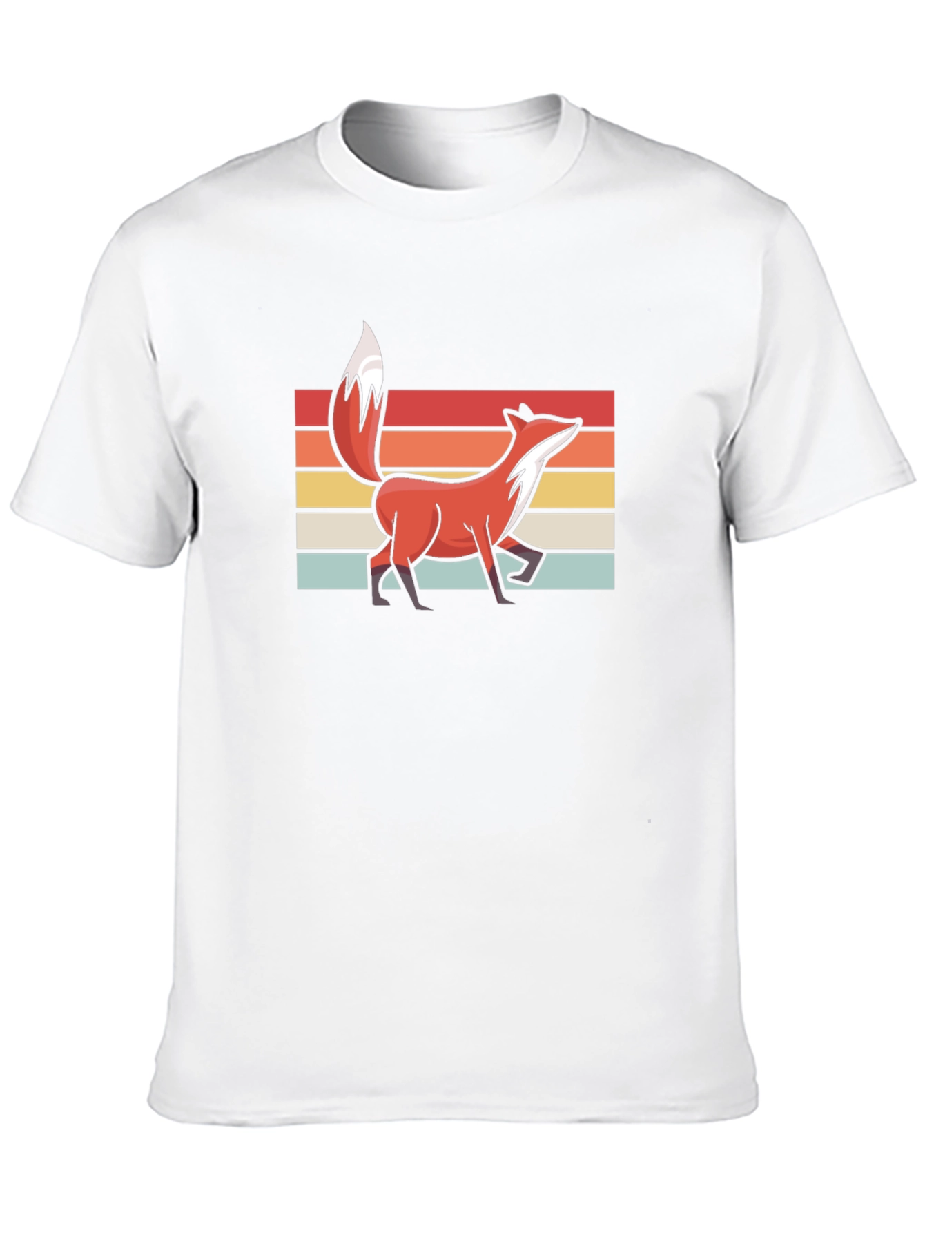 Black Retro Fox Graphic Tee - Stylish Black T-Shirt view 10