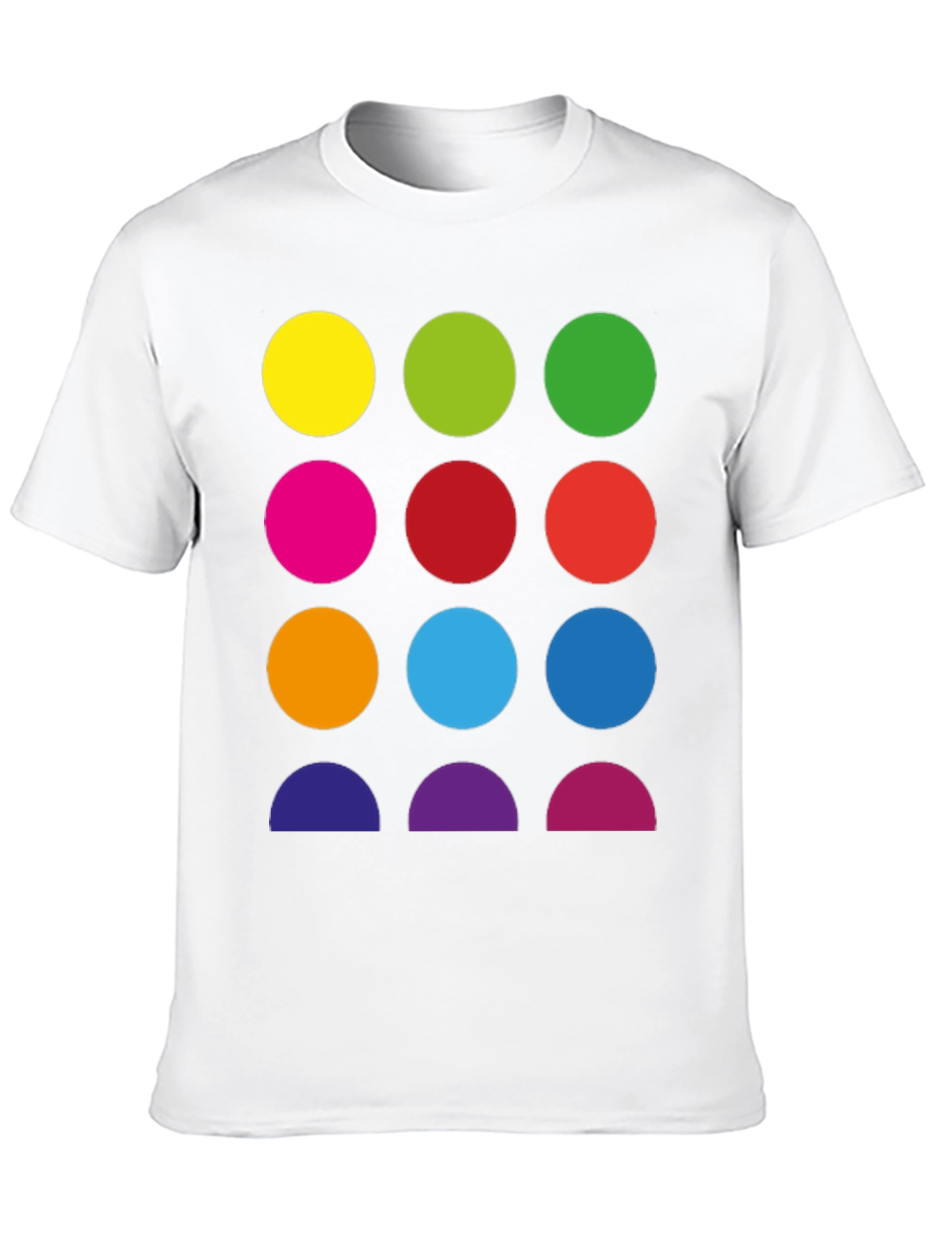 Black Colorful Circles Graphic Black Tee - Modern Art Shirt view 10