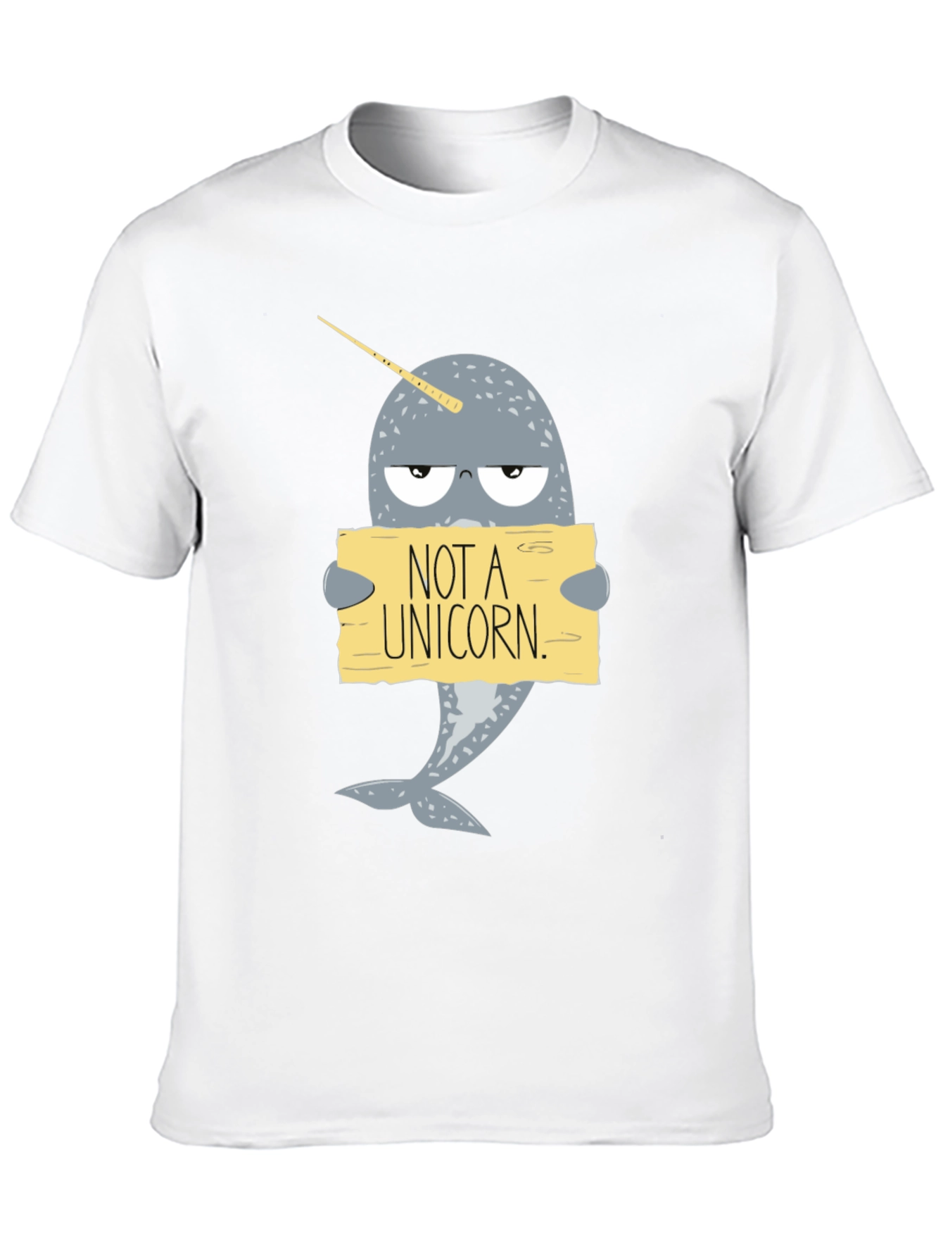 Black Funny Narwhal T-Shirt - Not A Unicorn! view 10
