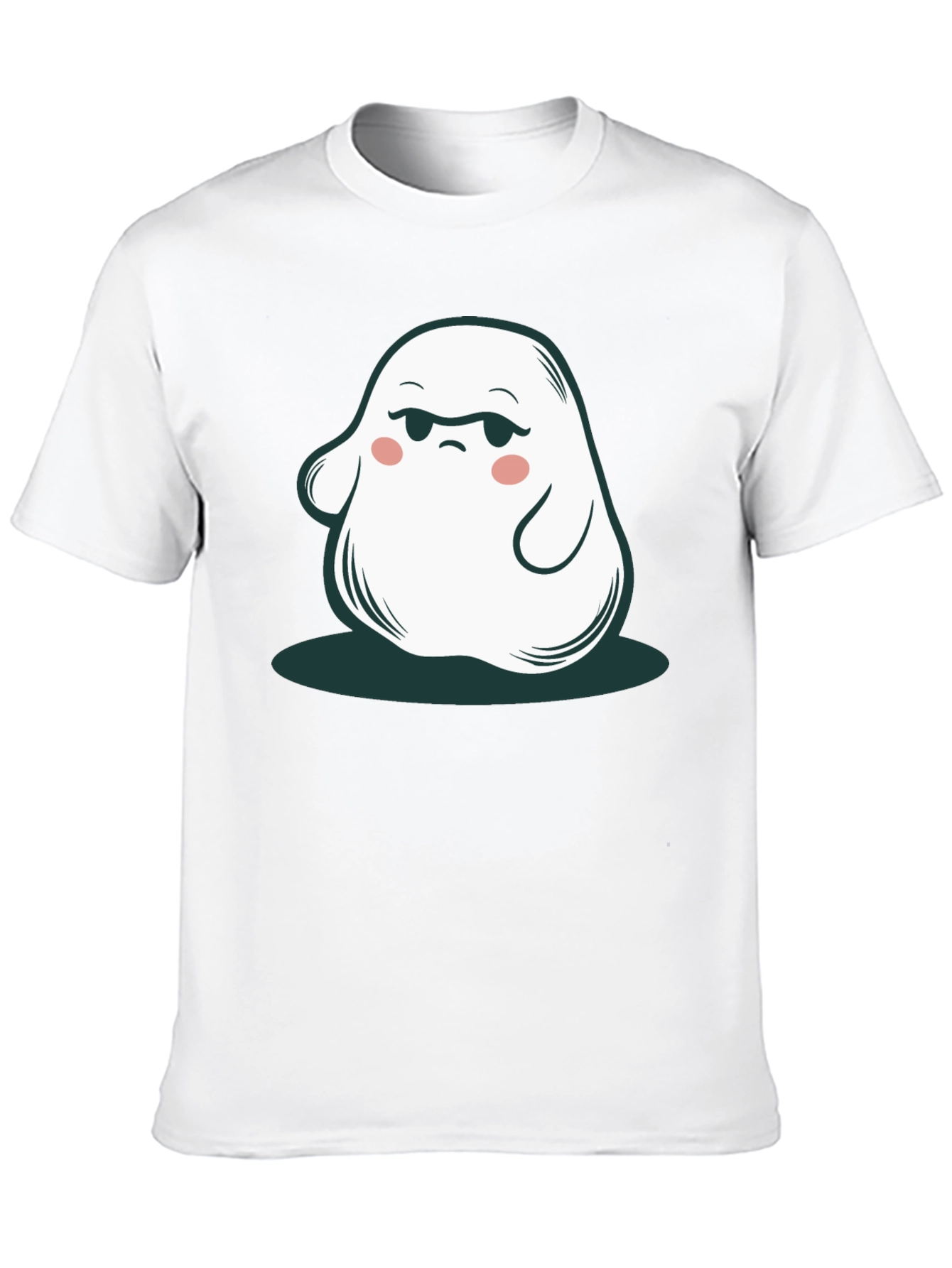 Black Funny Ghost Graphic Tee - Cute Spooky Season Shirt view 10