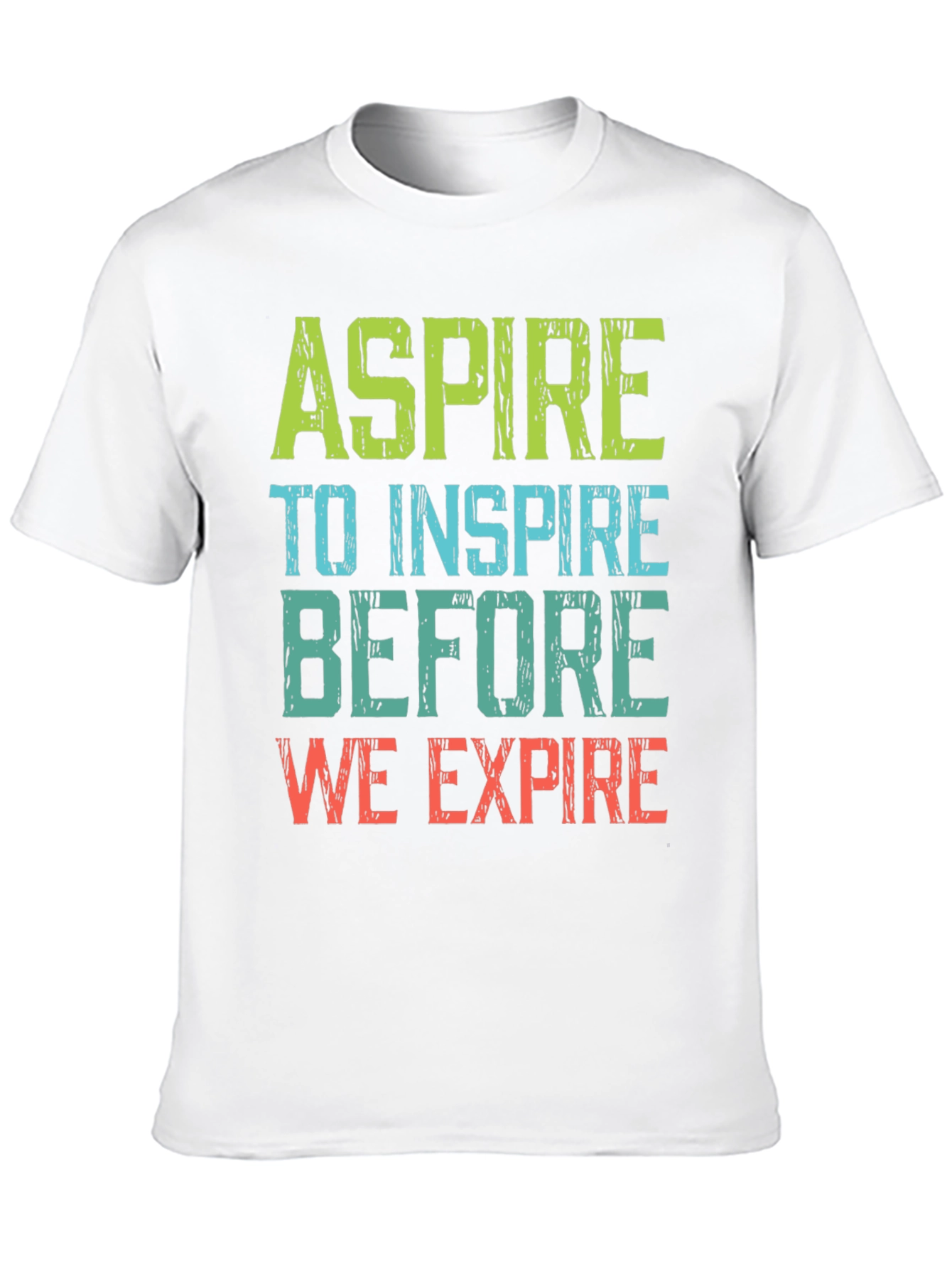 Black Aspire to Inspire Graphic Tee - Motivational T-Shirt view 10