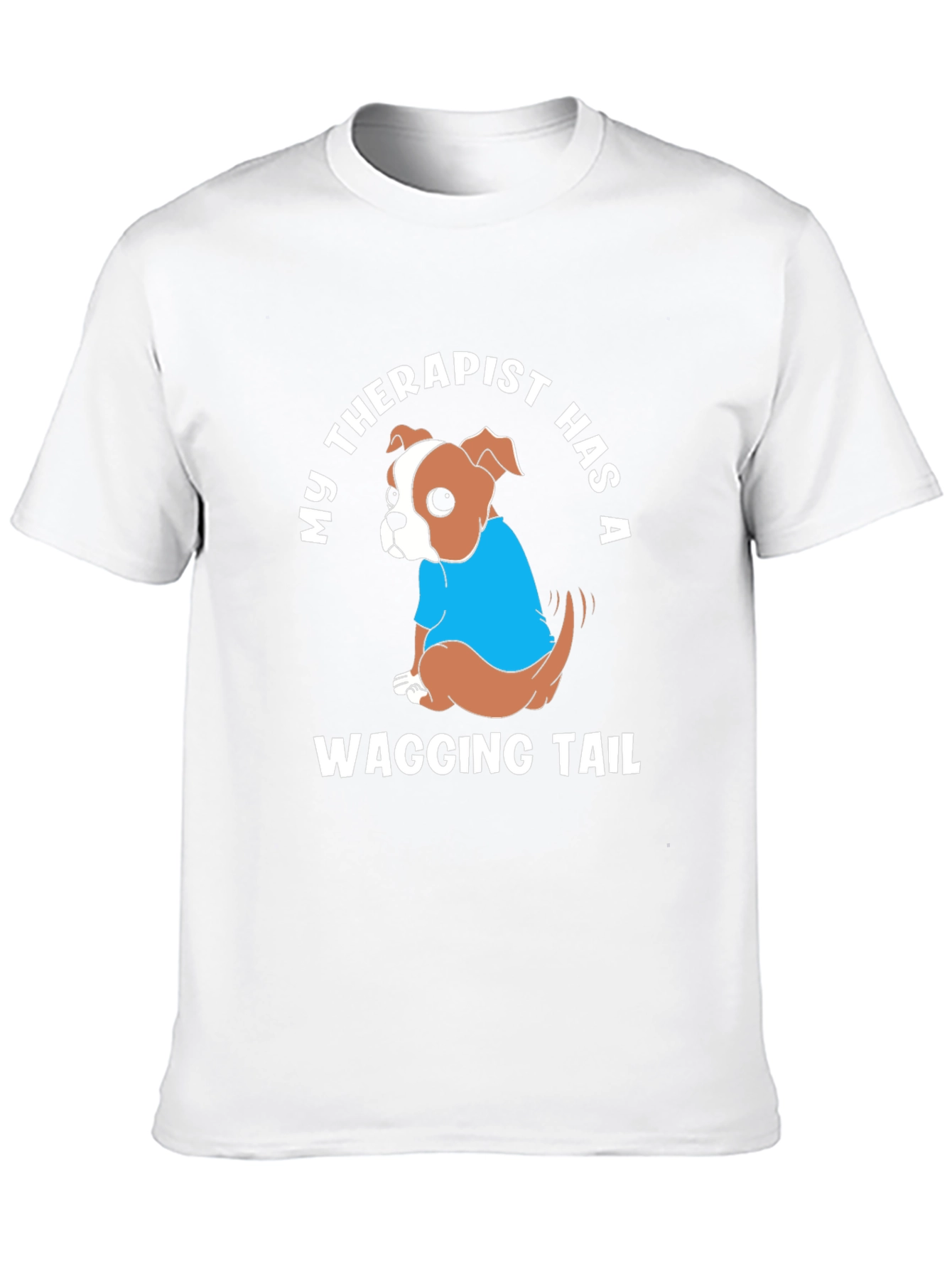 Black Dog Therapist T-Shirt: Wagging Tail Design, Cute Tee view 10