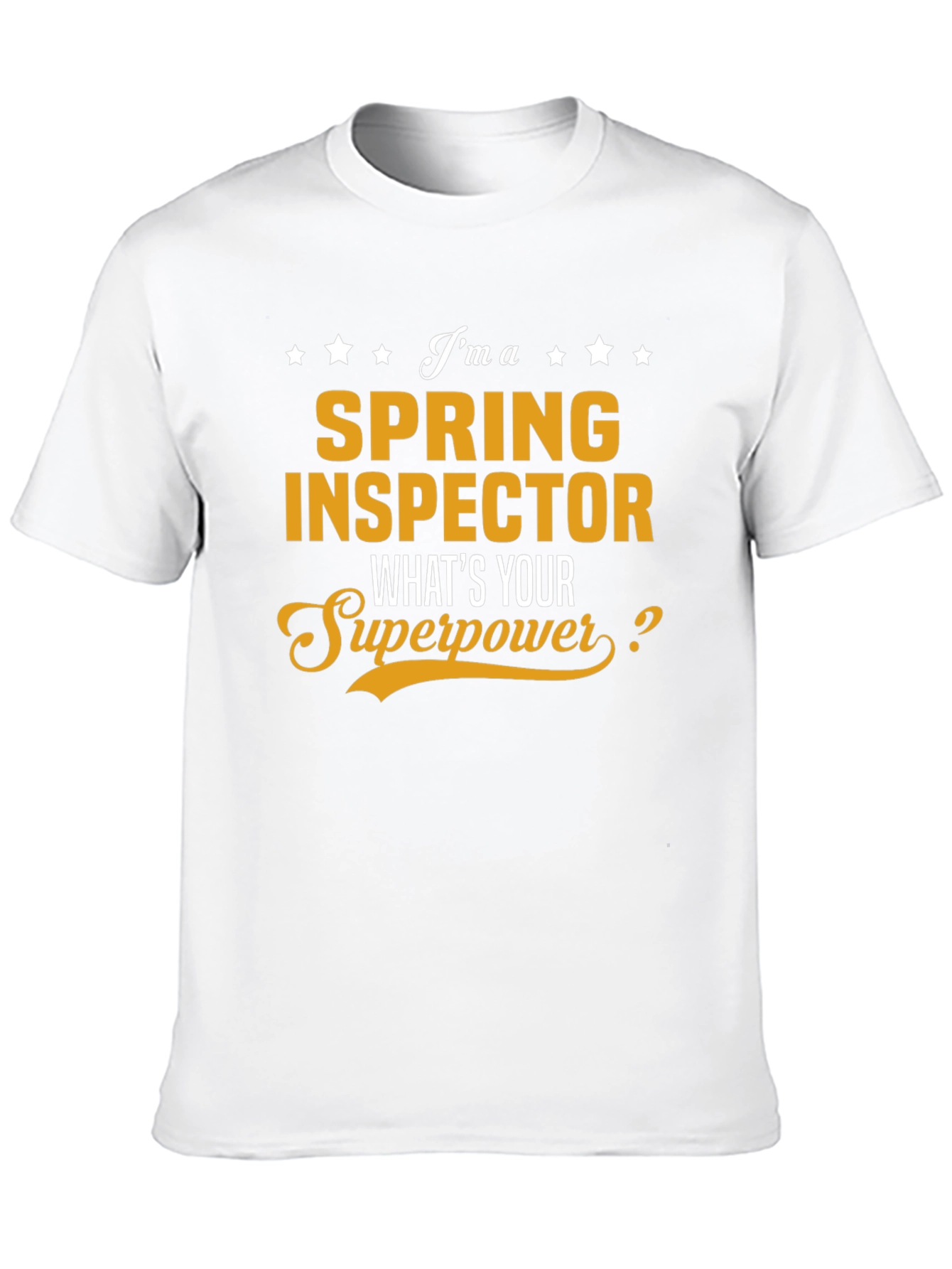 Black Spring Inspector What's Your Superpower Funny Job T-Shirt view 10
