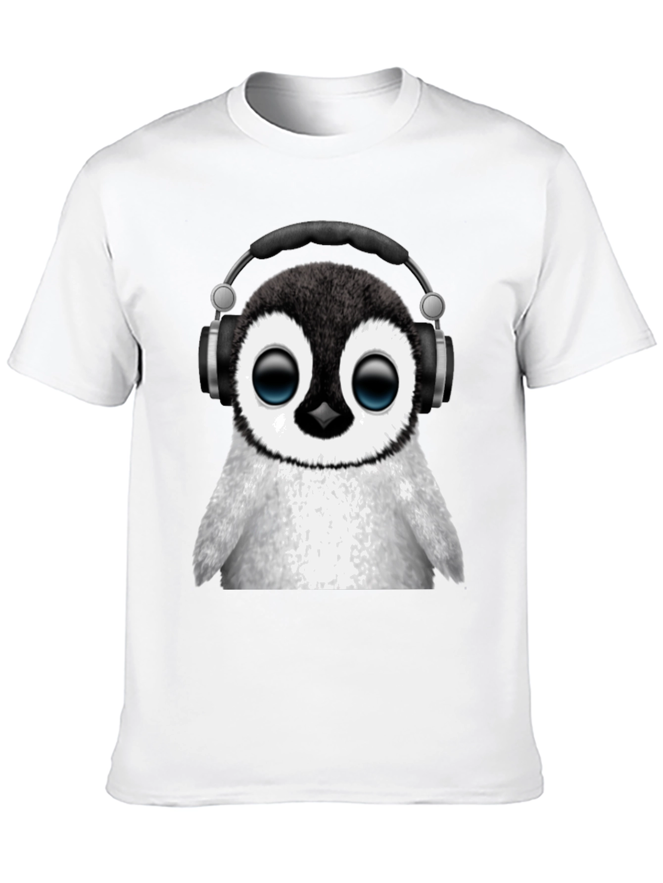 Black Penguin Headphone Graphic Tee view 10