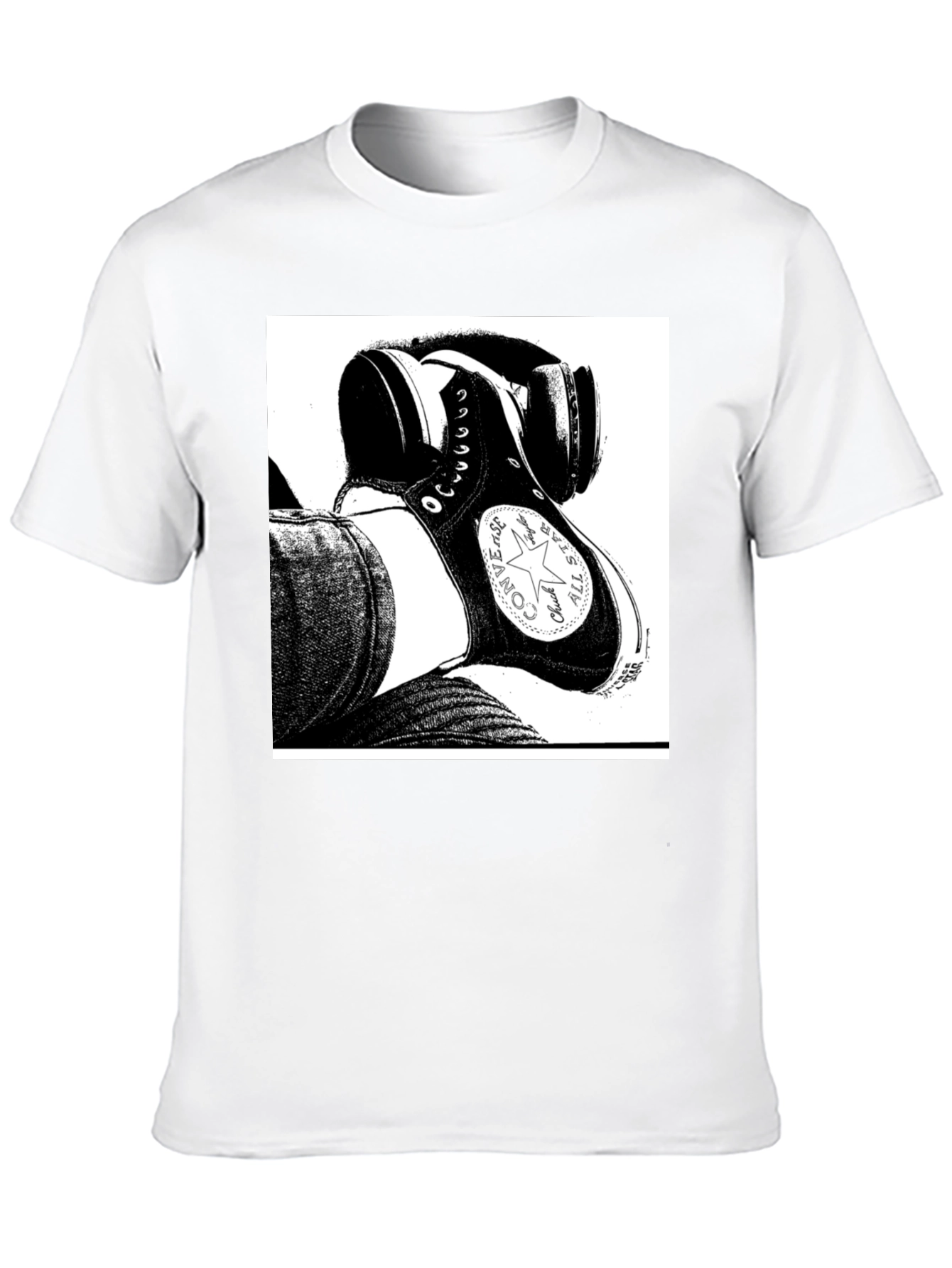 Black Converse High Top Graphic Tee - Street Style view 10