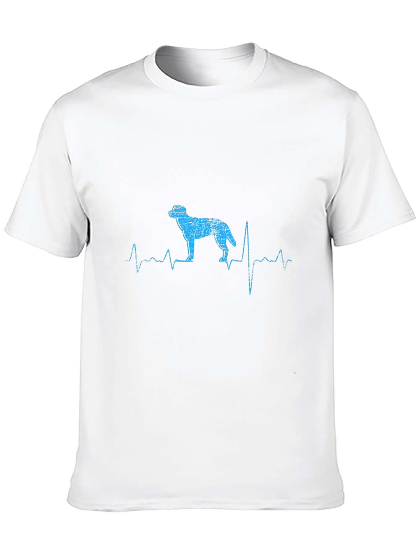 Black Dog Heartbeat T-Shirt - Men's Black Crew Neck Tee view 10