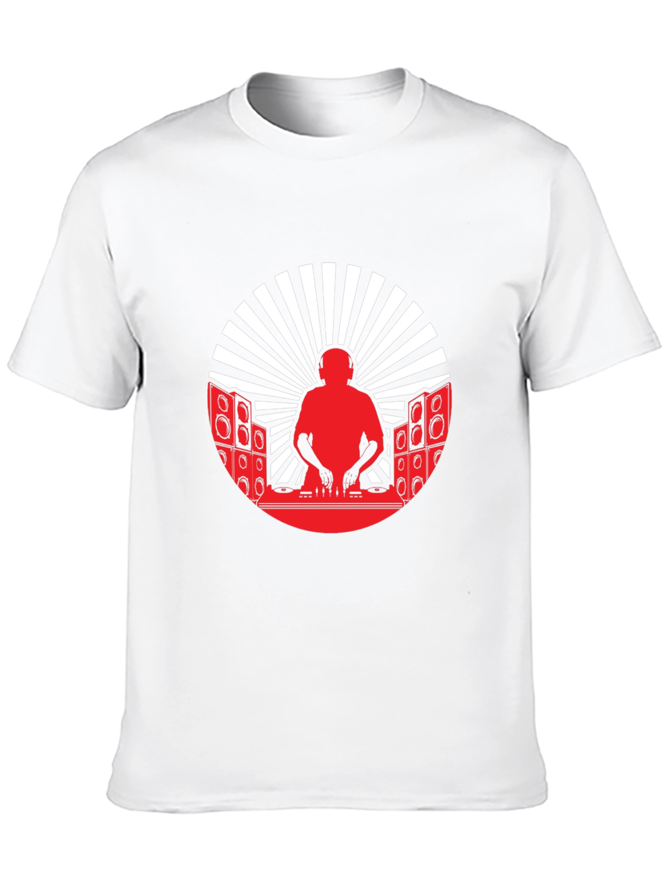 Black DJ Silhouette Graphic Tee - Black Cotton Blend T-Shirt view 10