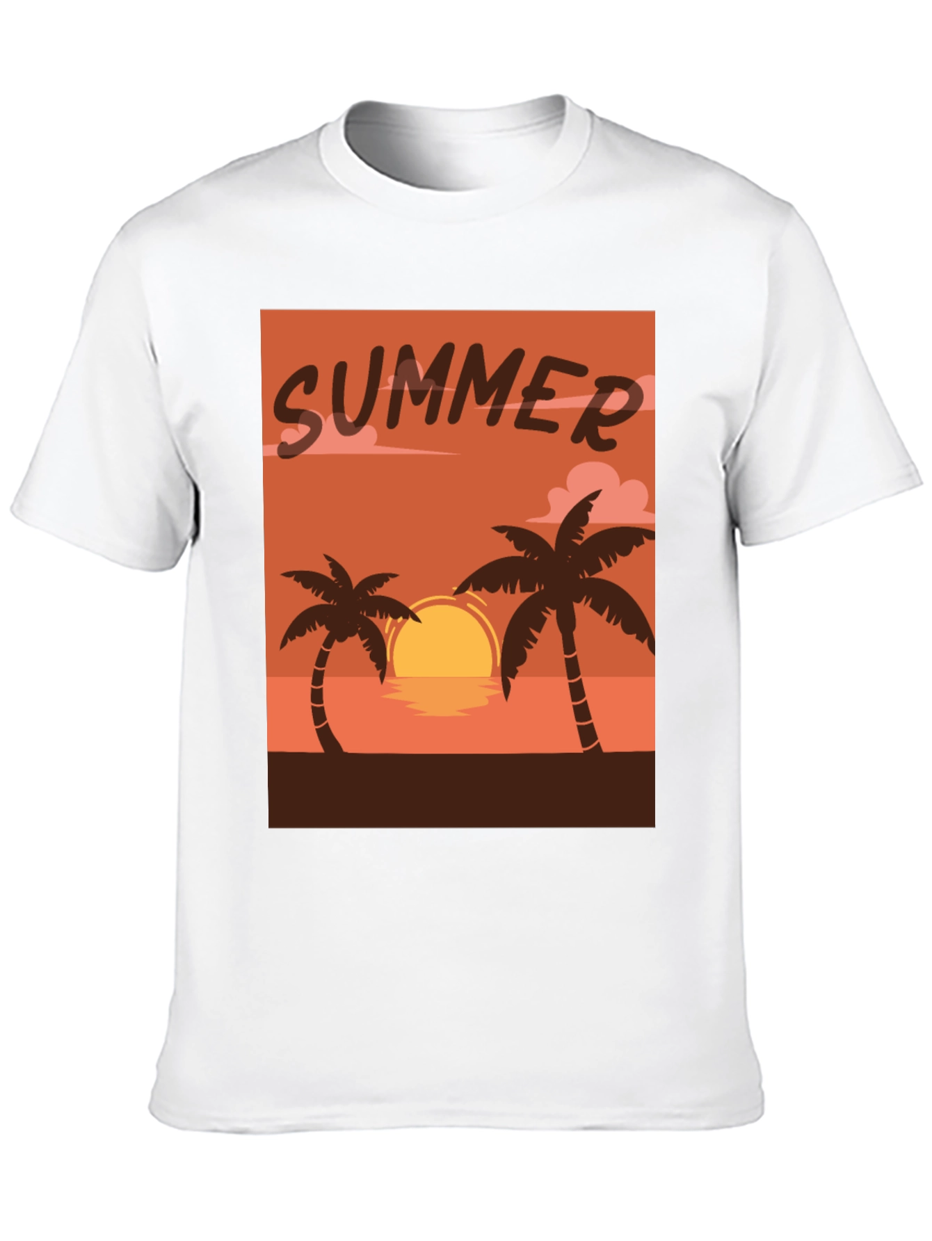 Black Summer Sunset Palm Tree T-Shirt view 10