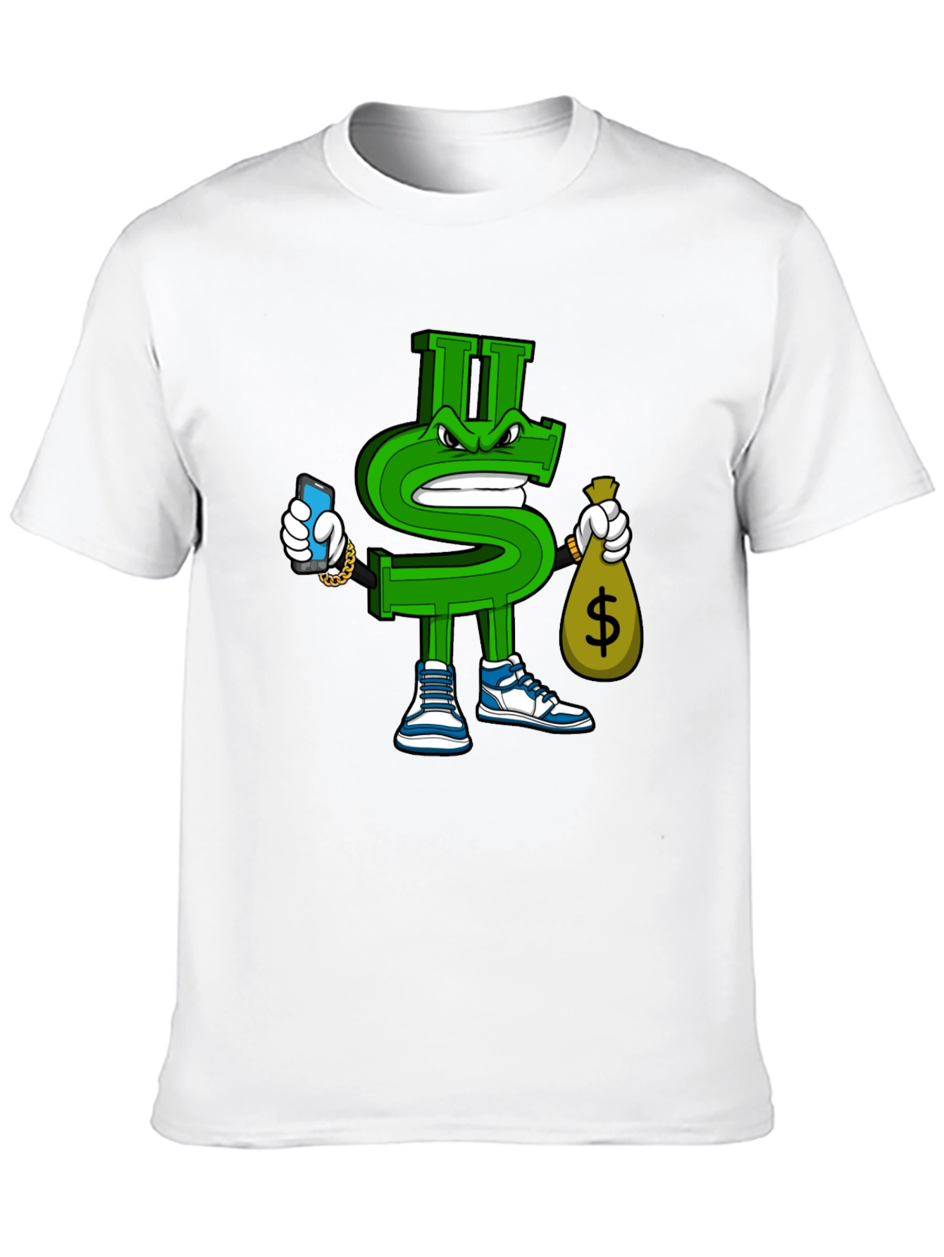 Black Dollar Sign Graphic T-Shirt - Streetwear Style view 10