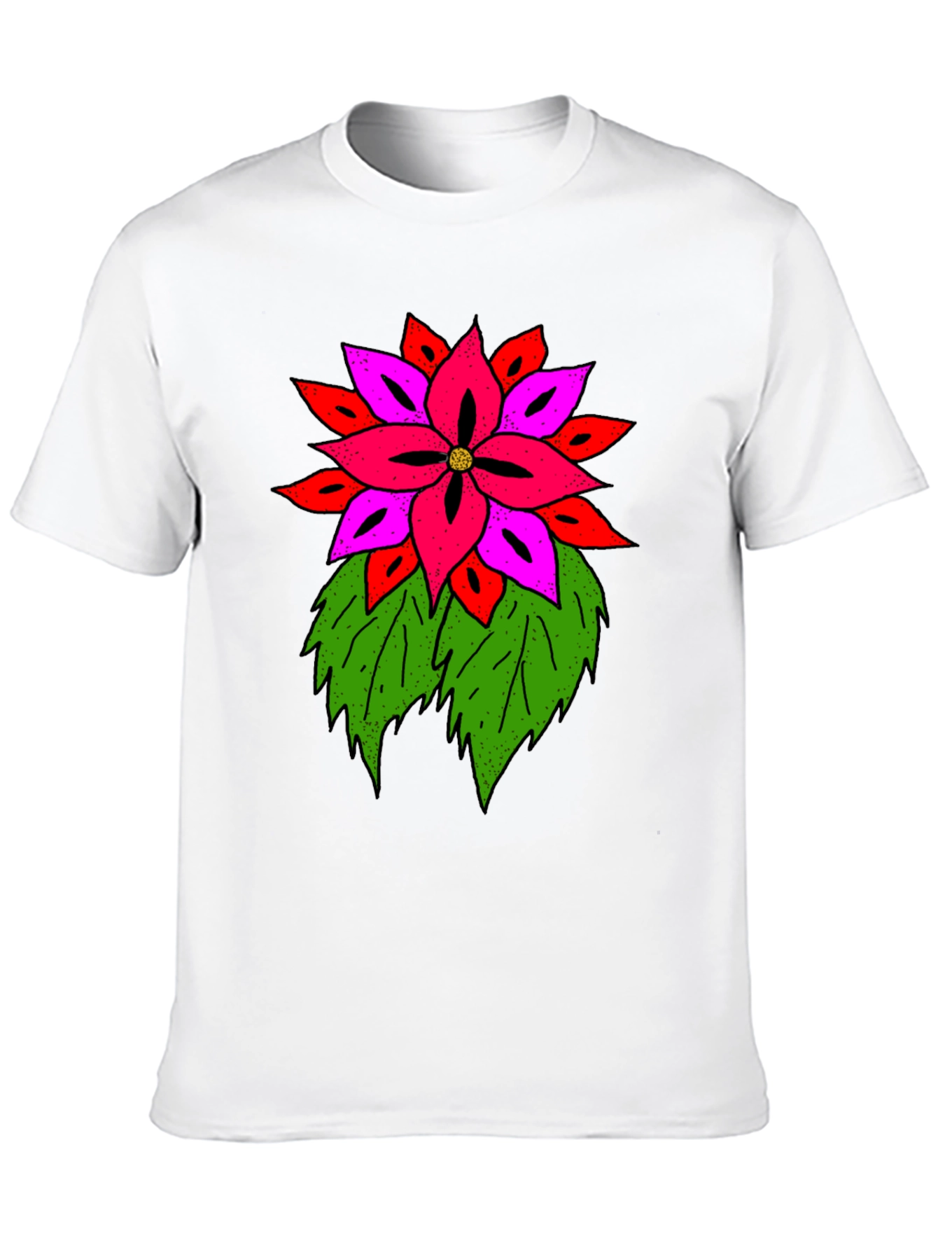 Black Floral Graphic Print Black T-Shirt view 10