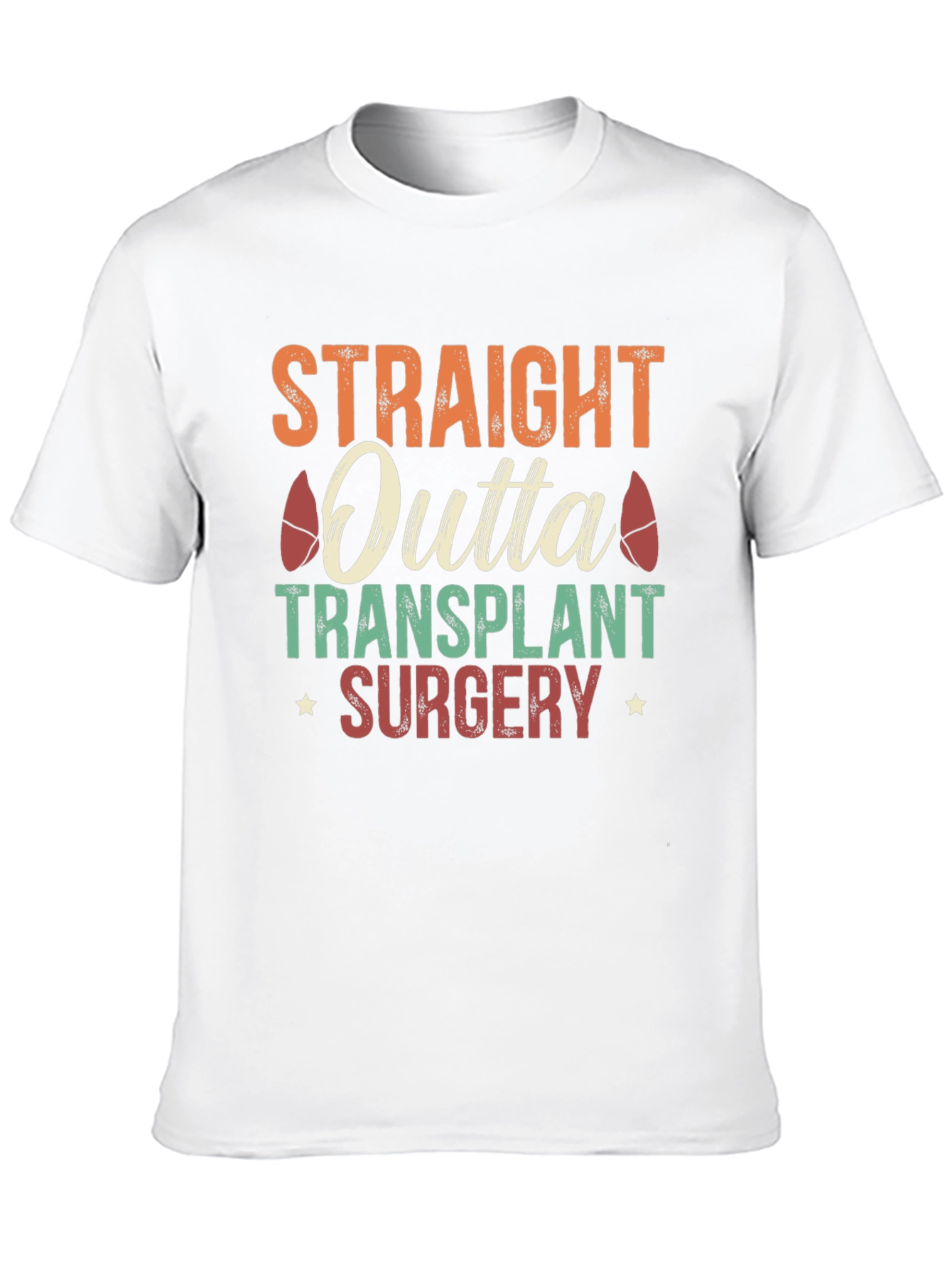Black Straight Outta Transplant Surgery Graphic Tee view 10